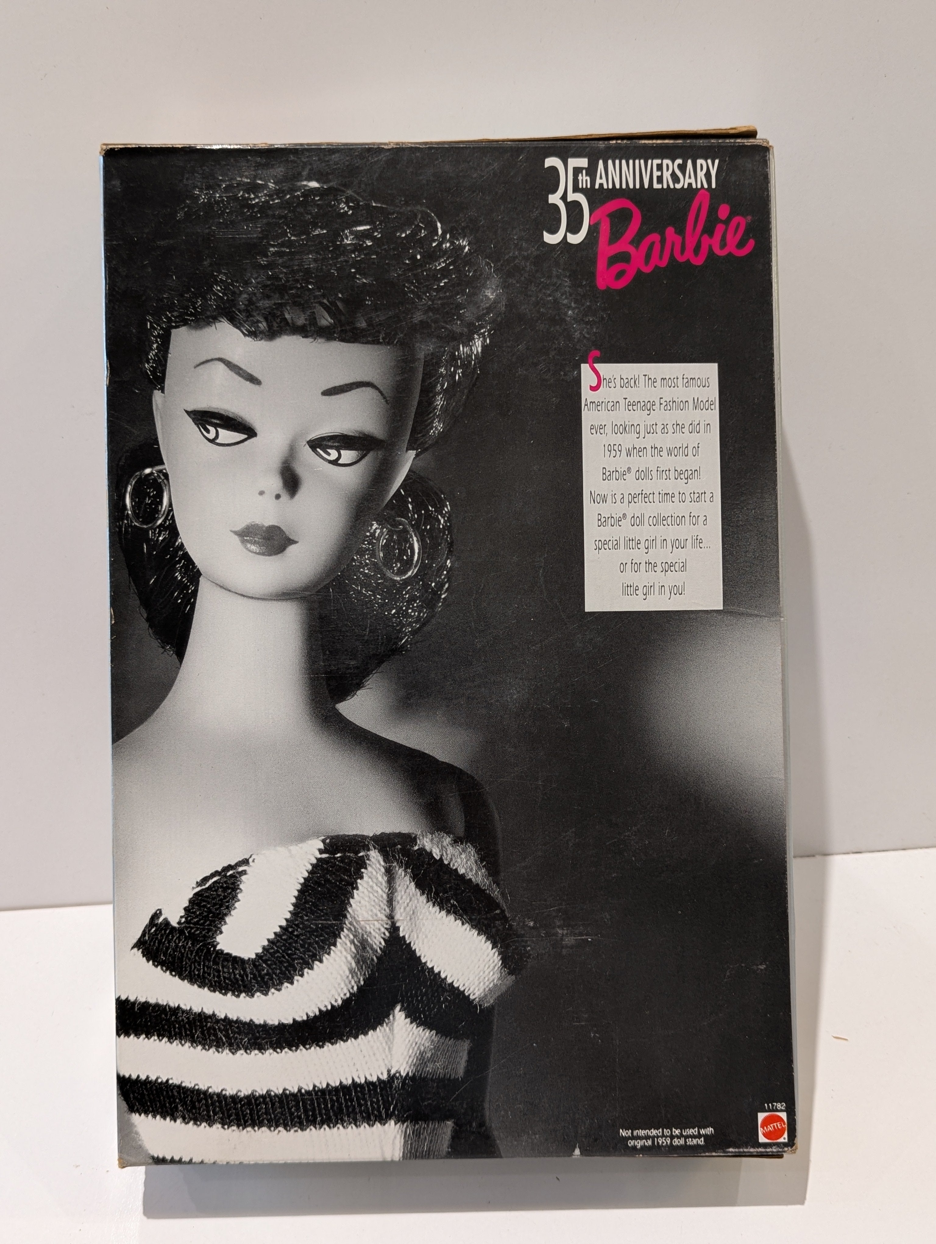 Vintage 1994 Mattel 35th Anniversary Barbie 1959 Reproduction Brunette Doll NRFB