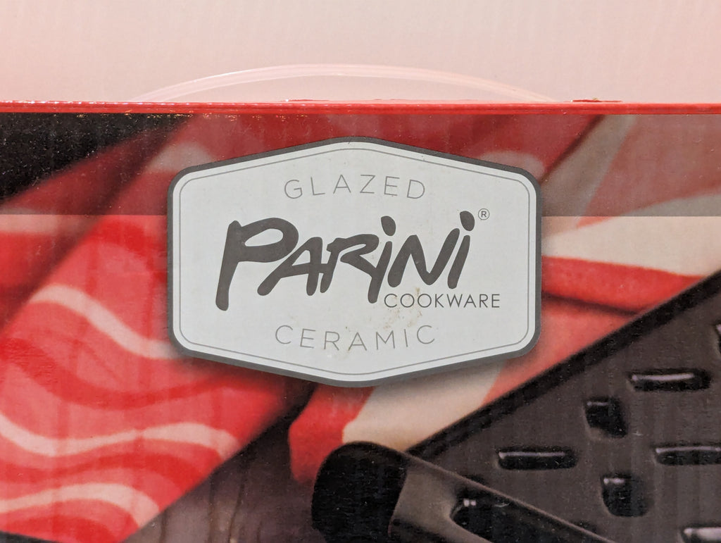 Parini Glazed Ceramic Set Of 2 Grill Grids BBQ Grill Cookware New In Box Set