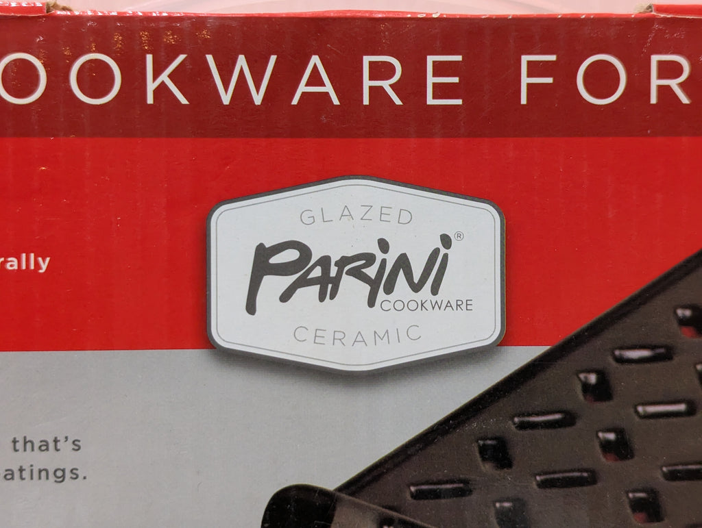 Parini Glazed Ceramic Set Of 2 Grill Grids BBQ Grill Cookware New In Box Set