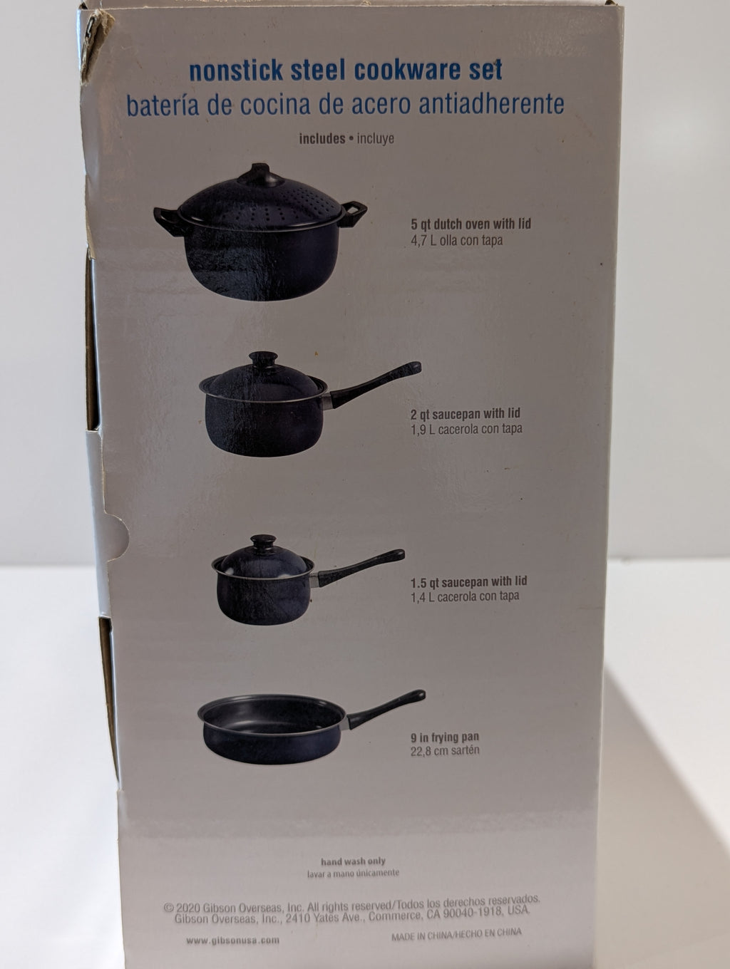 Gibson Everyday Oceania 7 Piece Nonstick Steel Cookware Set New Factory Sealed