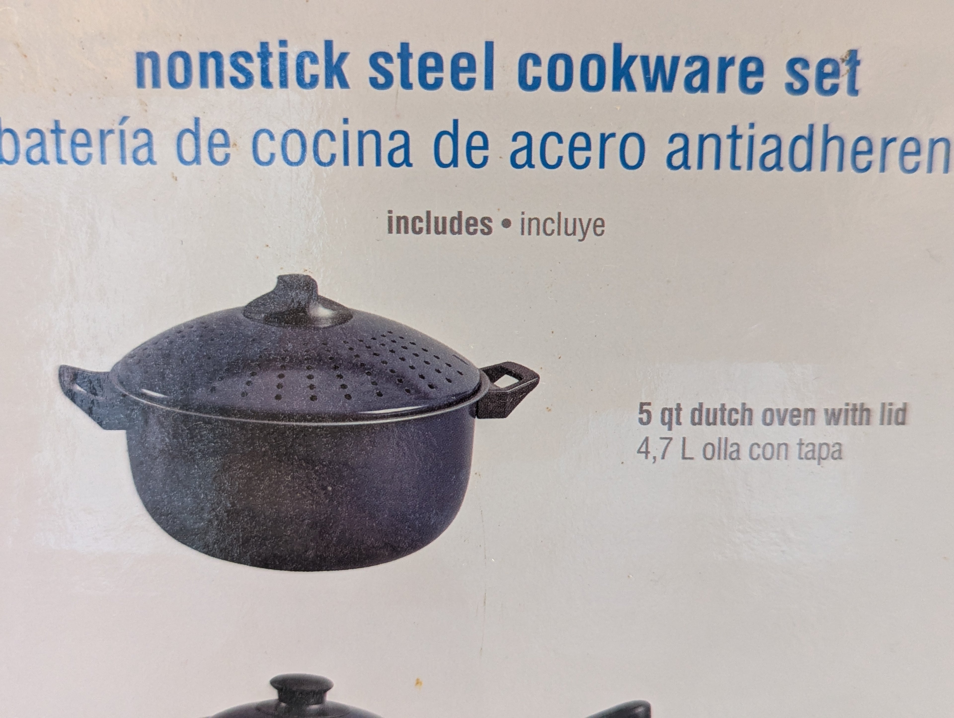 Gibson Everyday Oceania 7 Piece Nonstick Steel Cookware Set New Factory Sealed