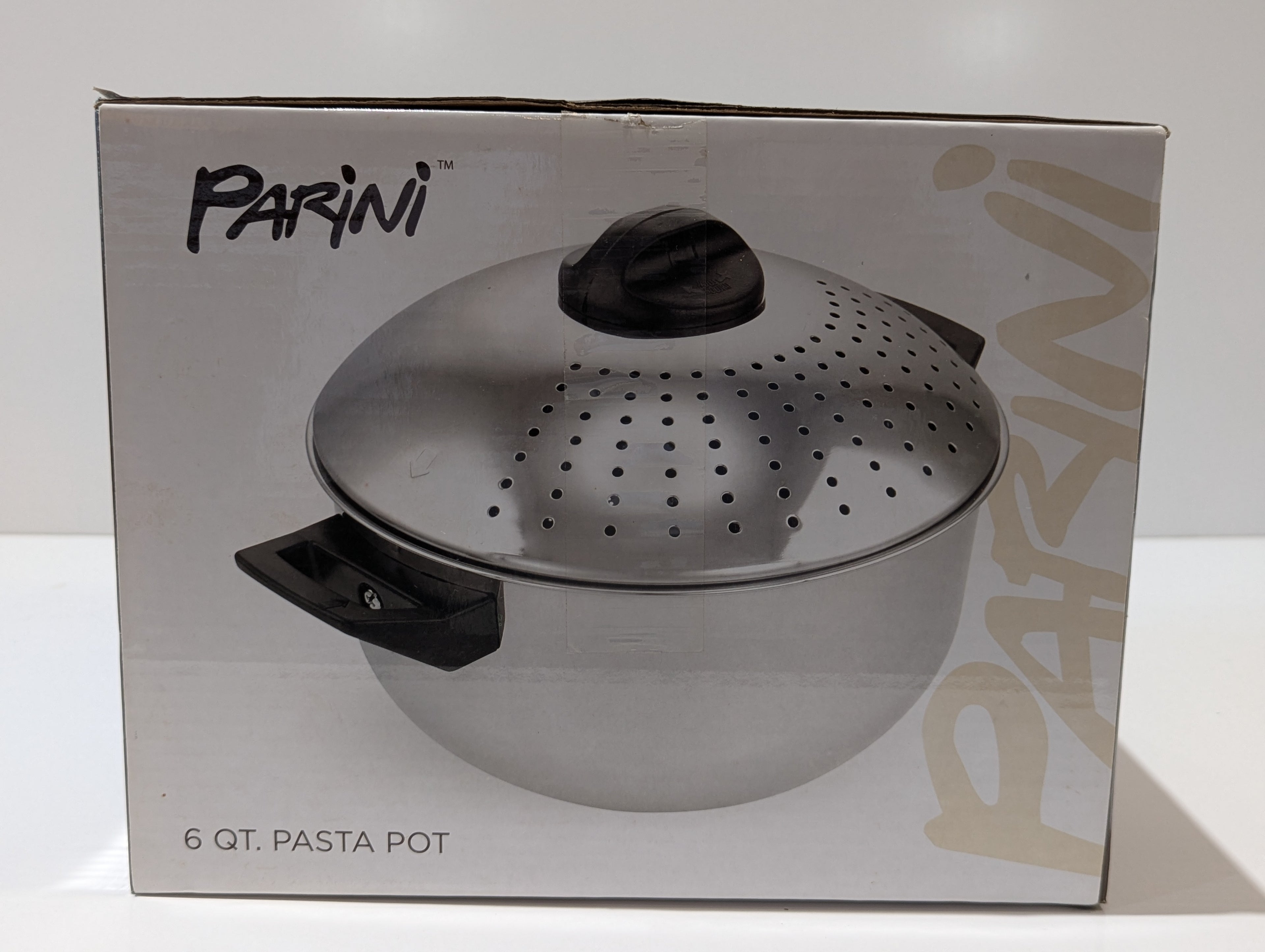Parini 6 Qt Stainless Steel Pasta Pot With Strainer Lid Cooking Stock Pot New