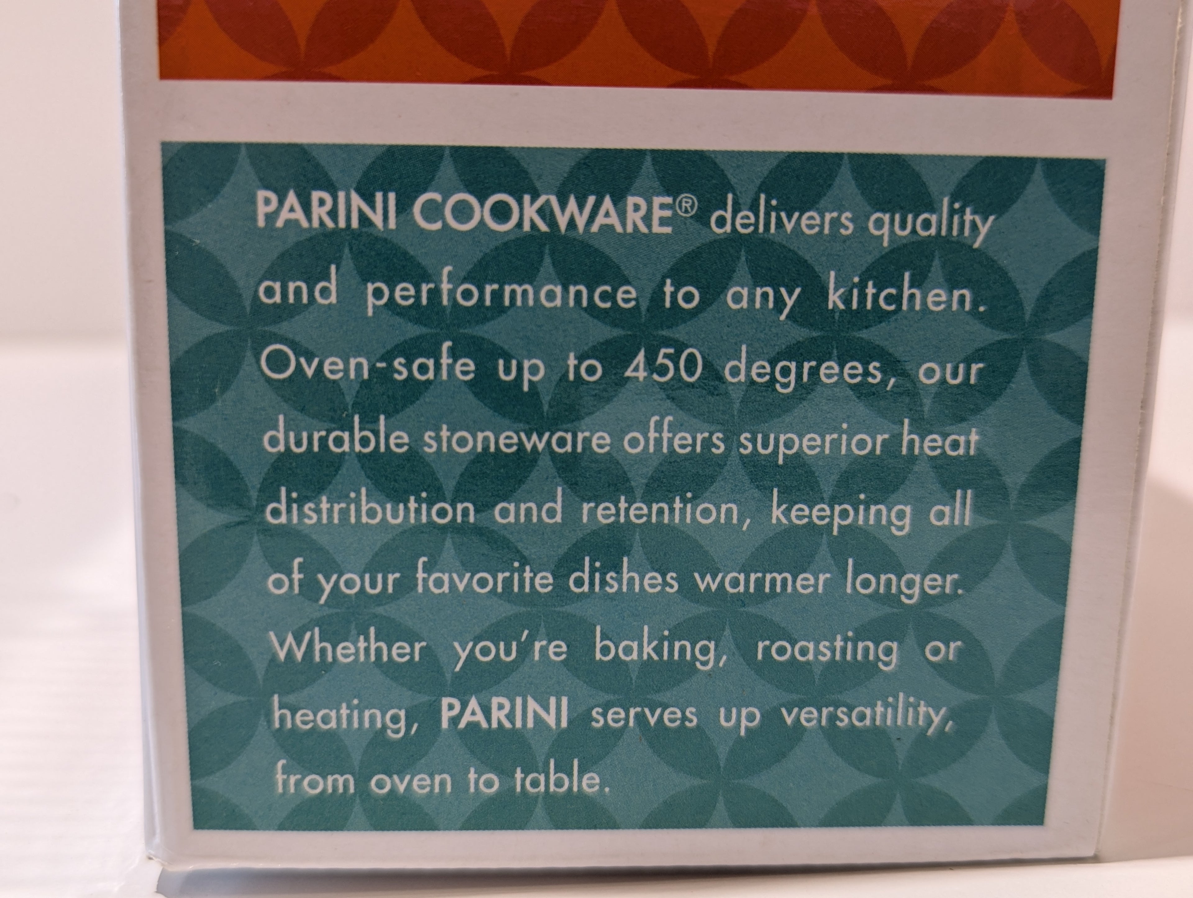 Parini Non-Stick Stoneware Bundt Baking Pan 9 x 3 Inch Ombre Orange New In Box