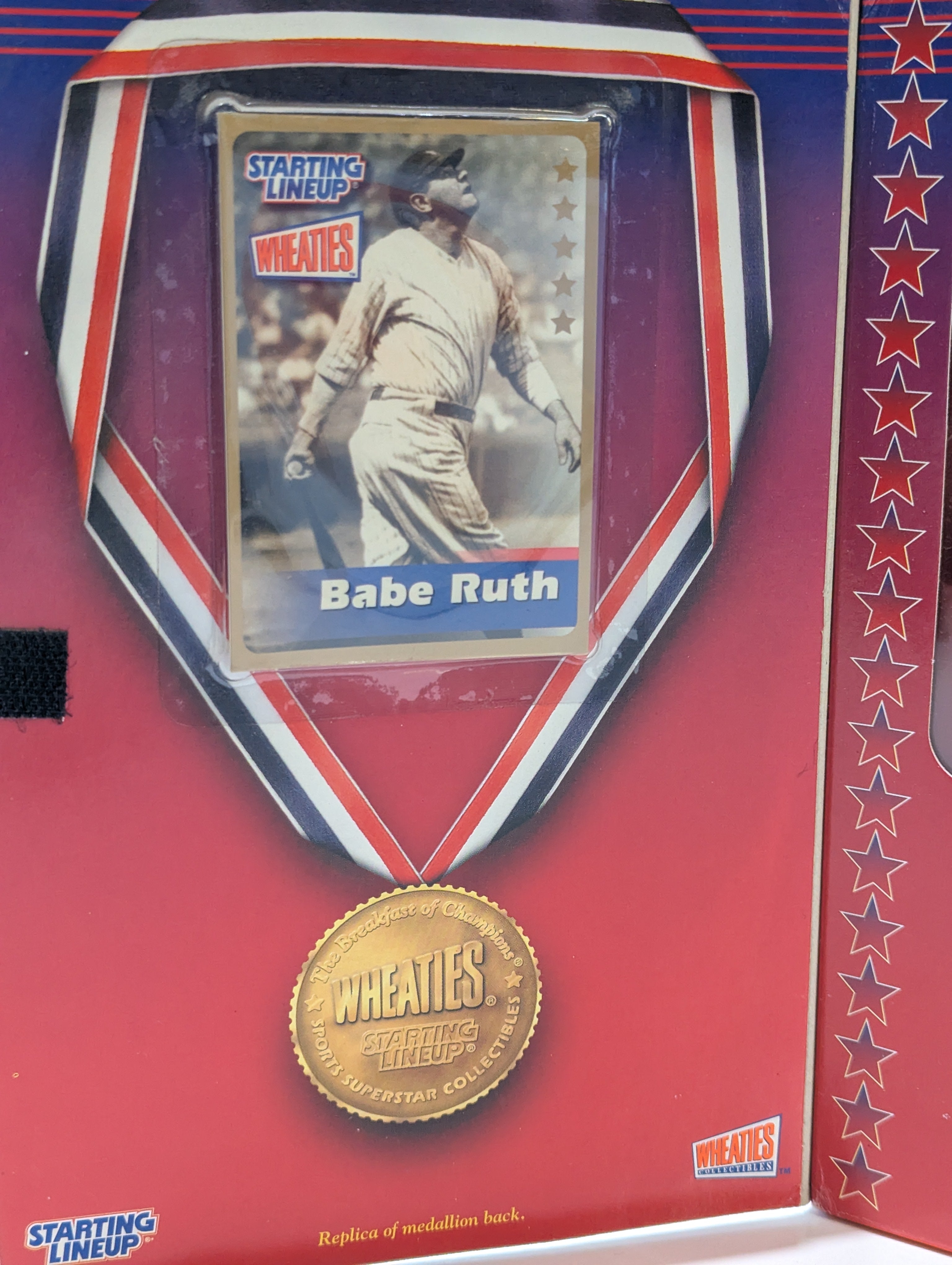 Vintage 2000 Starting Lineup Wheaties Babe Ruth Champion Collection Figure Card