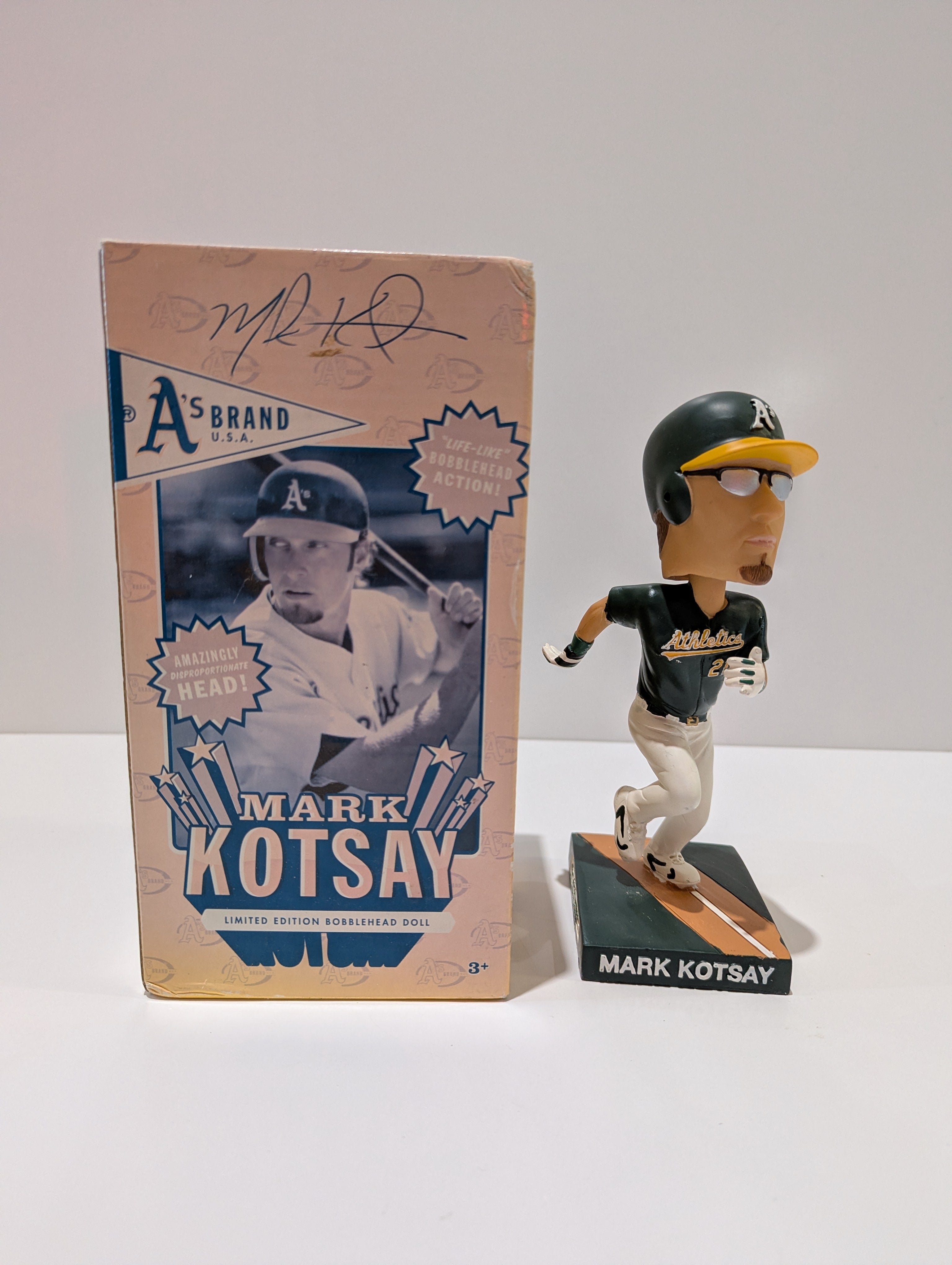 2005 Mark Kotsay Oakland Athletics A's Brand Bobblehead Cache Creek SGA W/ Box