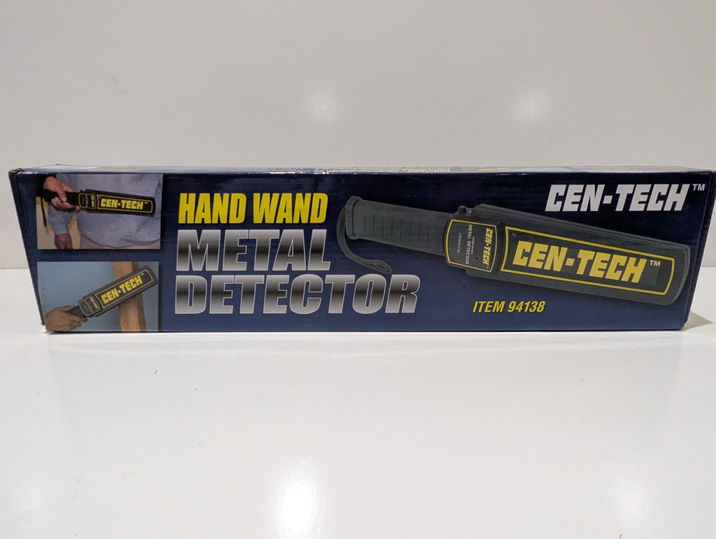 CEN-TECH Hand Wand Metal Detector Item 94138 Security Scanner With Storage Case