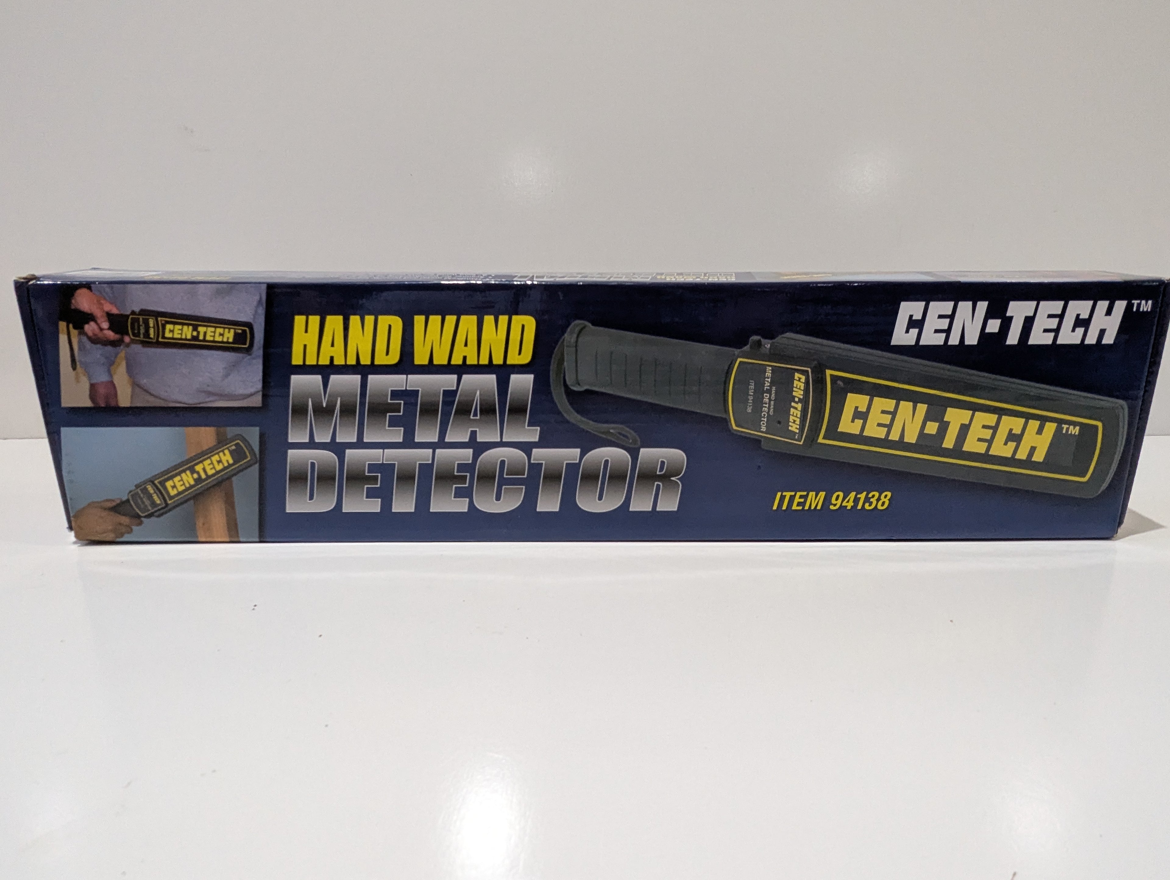 CEN-TECH Hand Wand Metal Detector Item 94138 Security Scanner With Storage Case