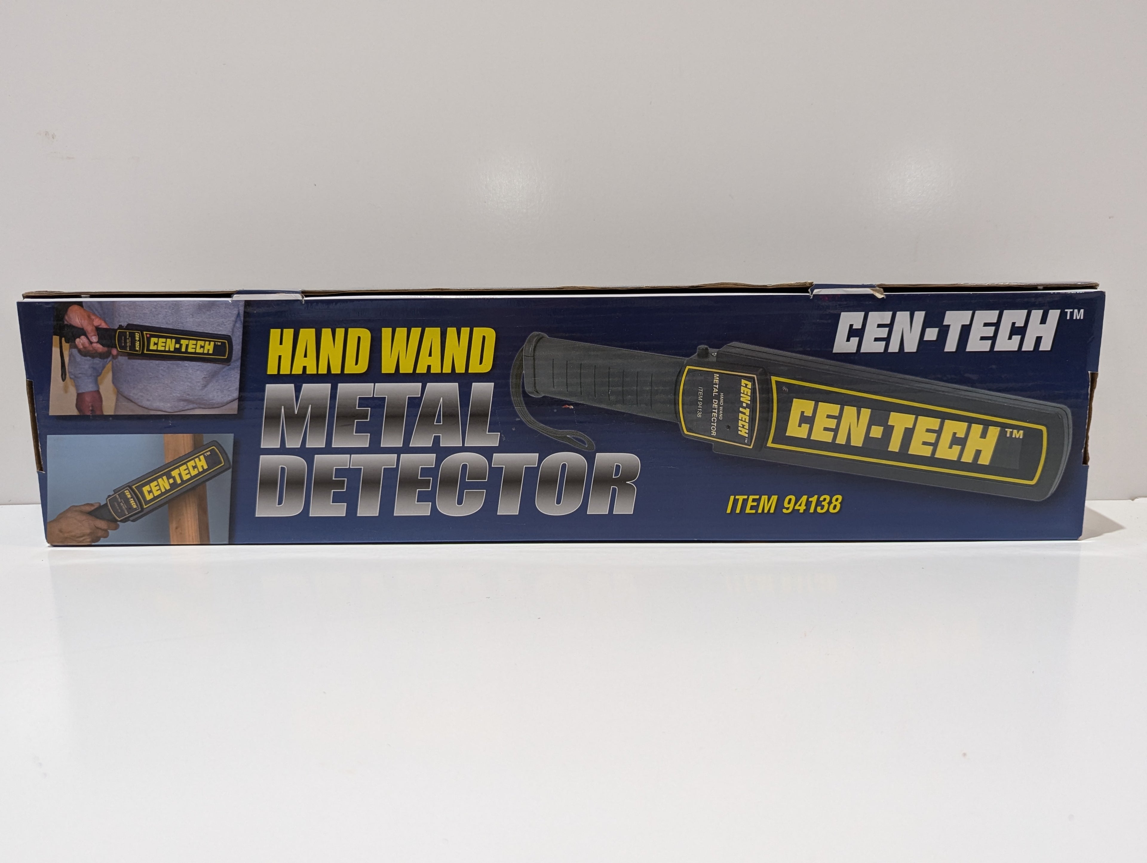CEN-TECH Hand Wand Metal Detector Item 94138 Security Scanner With Storage Case
