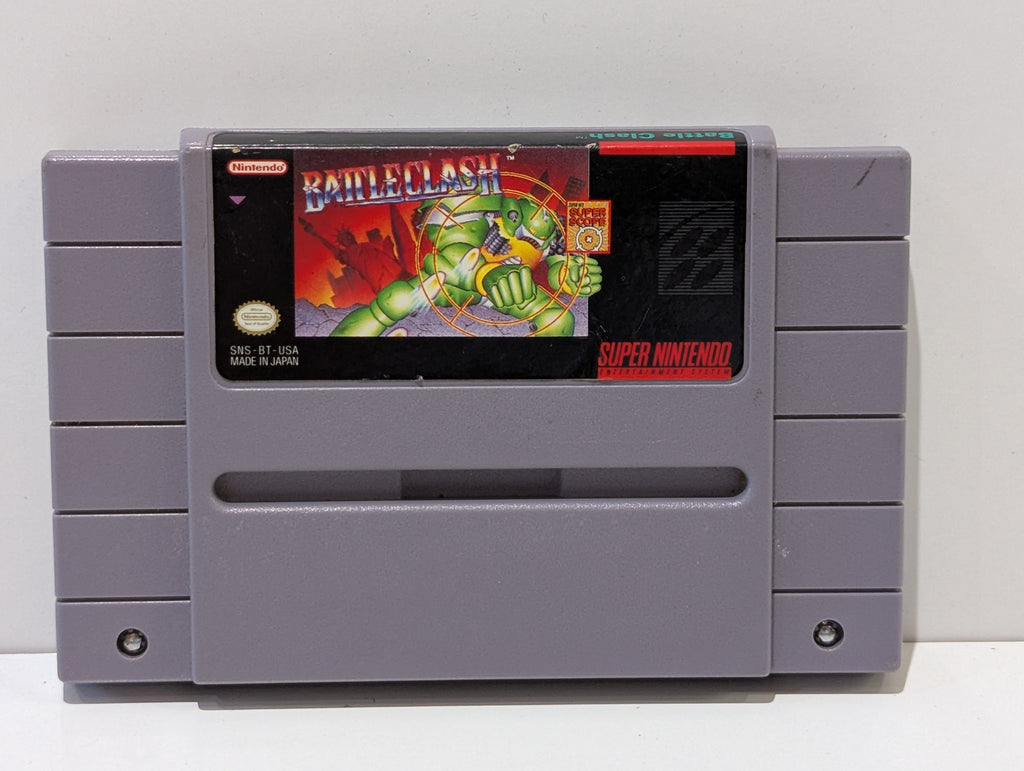 Battle Clash Super Nintendo SNES Authentic USA Game Cartridge Super Scope Made Japan