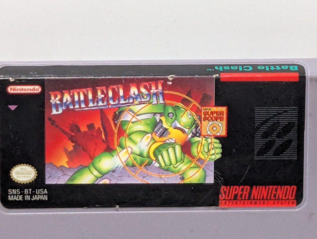 Battle Clash Super Nintendo SNES Authentic USA Game Cartridge Super Scope Made Japan