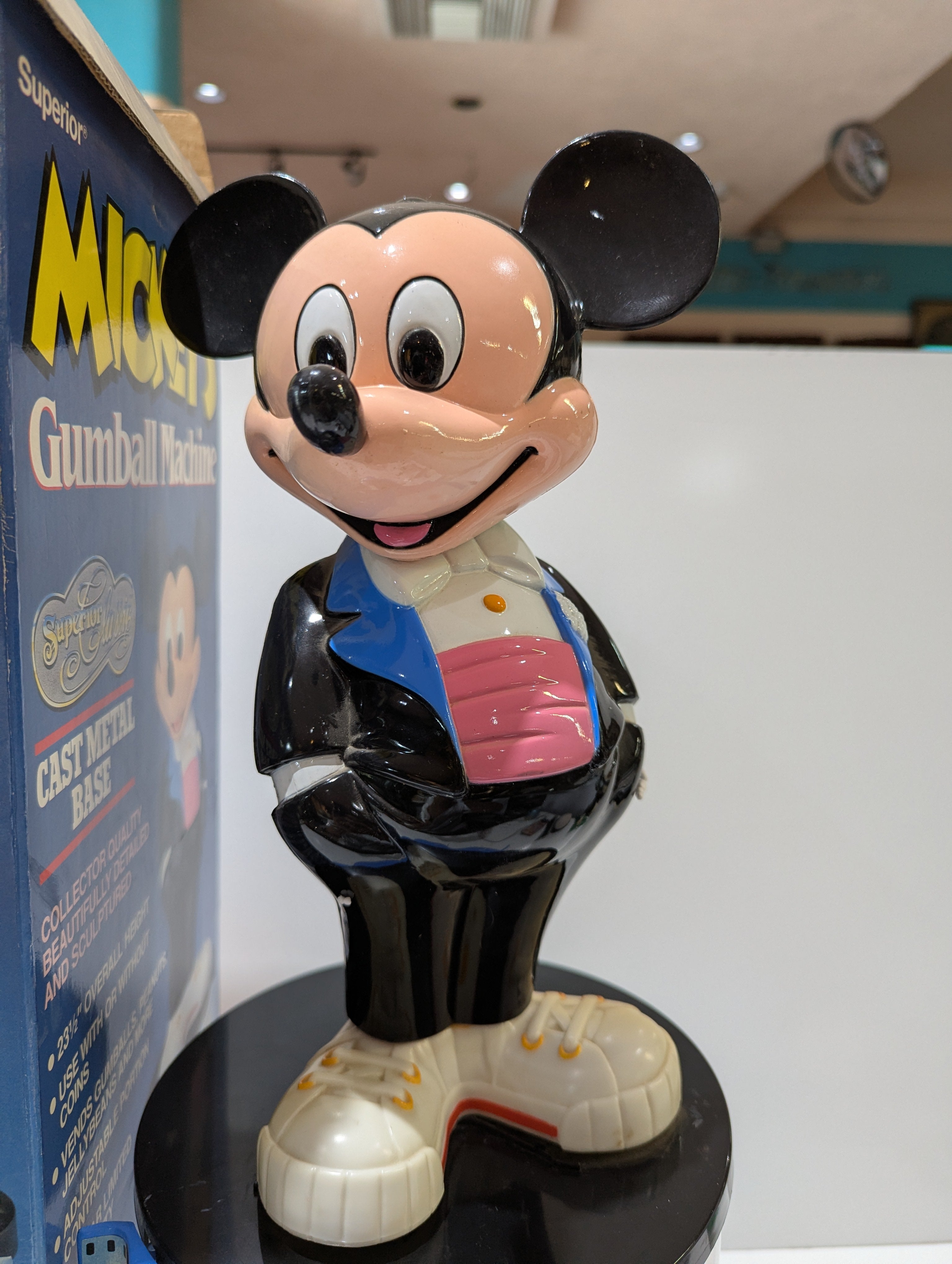 Vintage Disney Mickey Mouse 60th Anniversary Limited Edition Gumball Machine Box