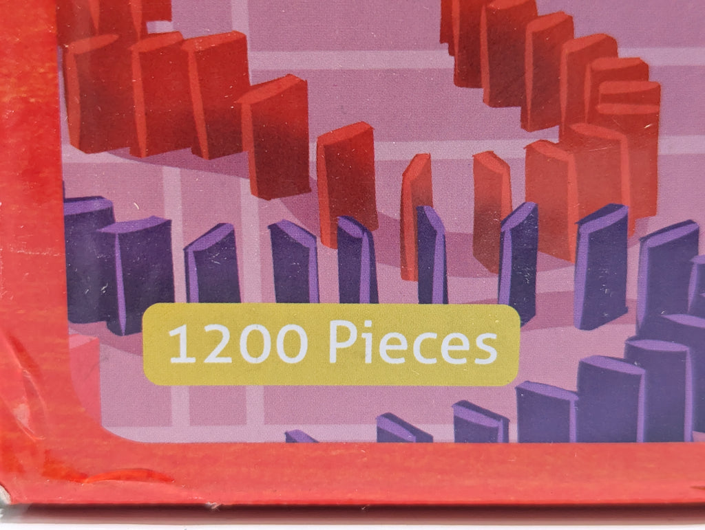 TimFuis Rainbow Tricks Domino 1200 Piece Building Set STEM Educational Toy Game