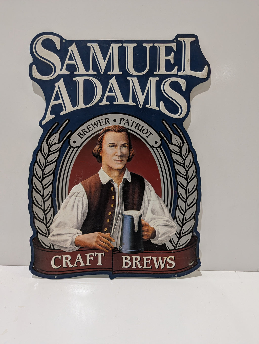 Samuel Adams Brewer Patriot Craft Brews Advertising Bar Pub Wall Sign Beer Decor