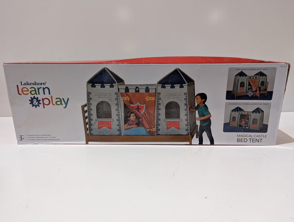 Lakeshore Learn & Play Magical Castle Bed Tent Twin Mattress Play Tent EE134