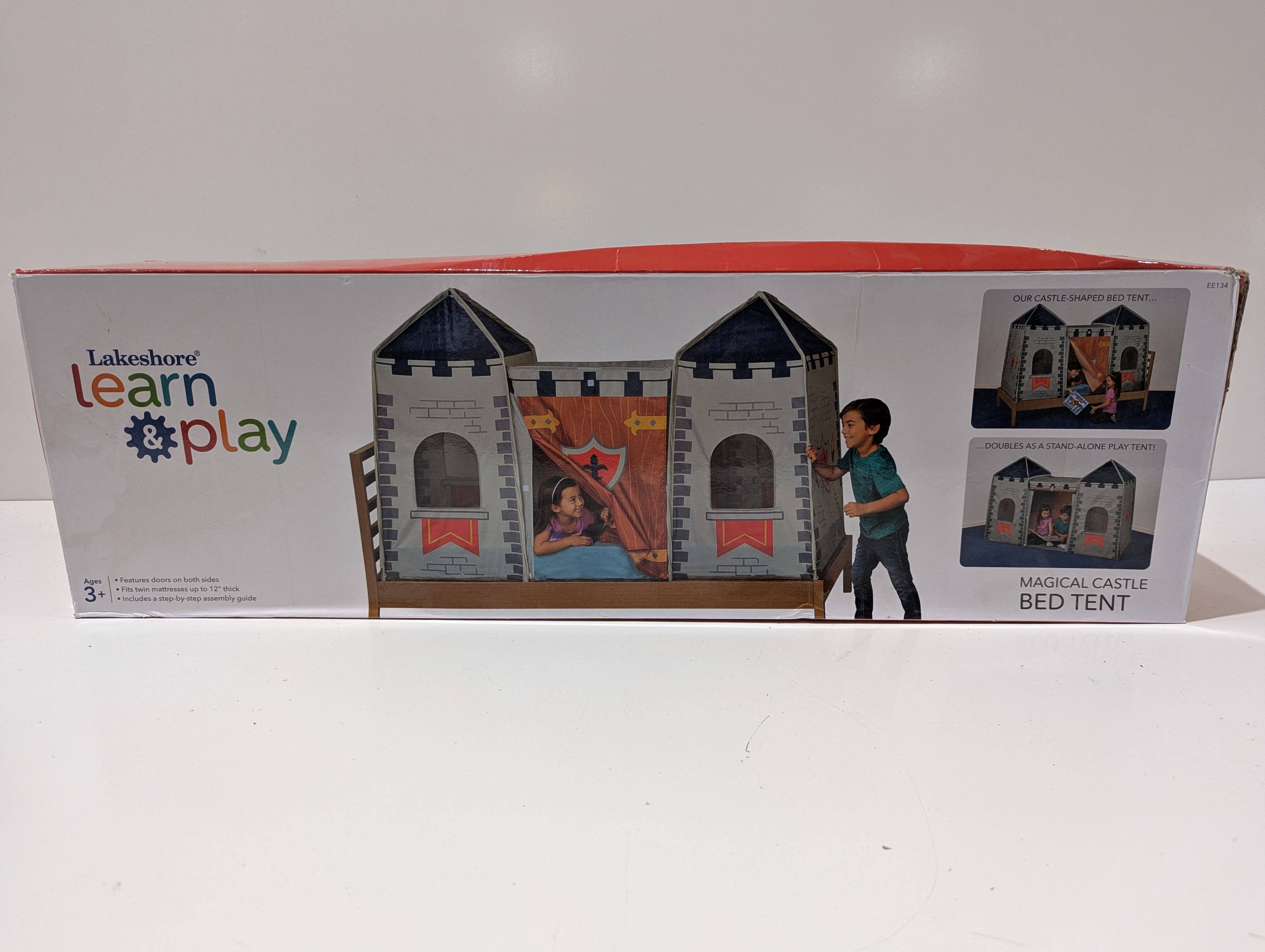 Lakeshore Learn & Play Magical Castle Bed Tent Twin Mattress Play Tent EE134