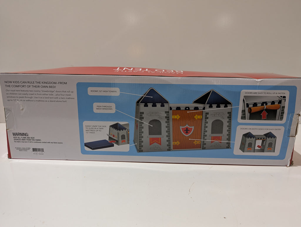 Lakeshore Learn & Play Magical Castle Bed Tent Twin Mattress Play Tent EE134