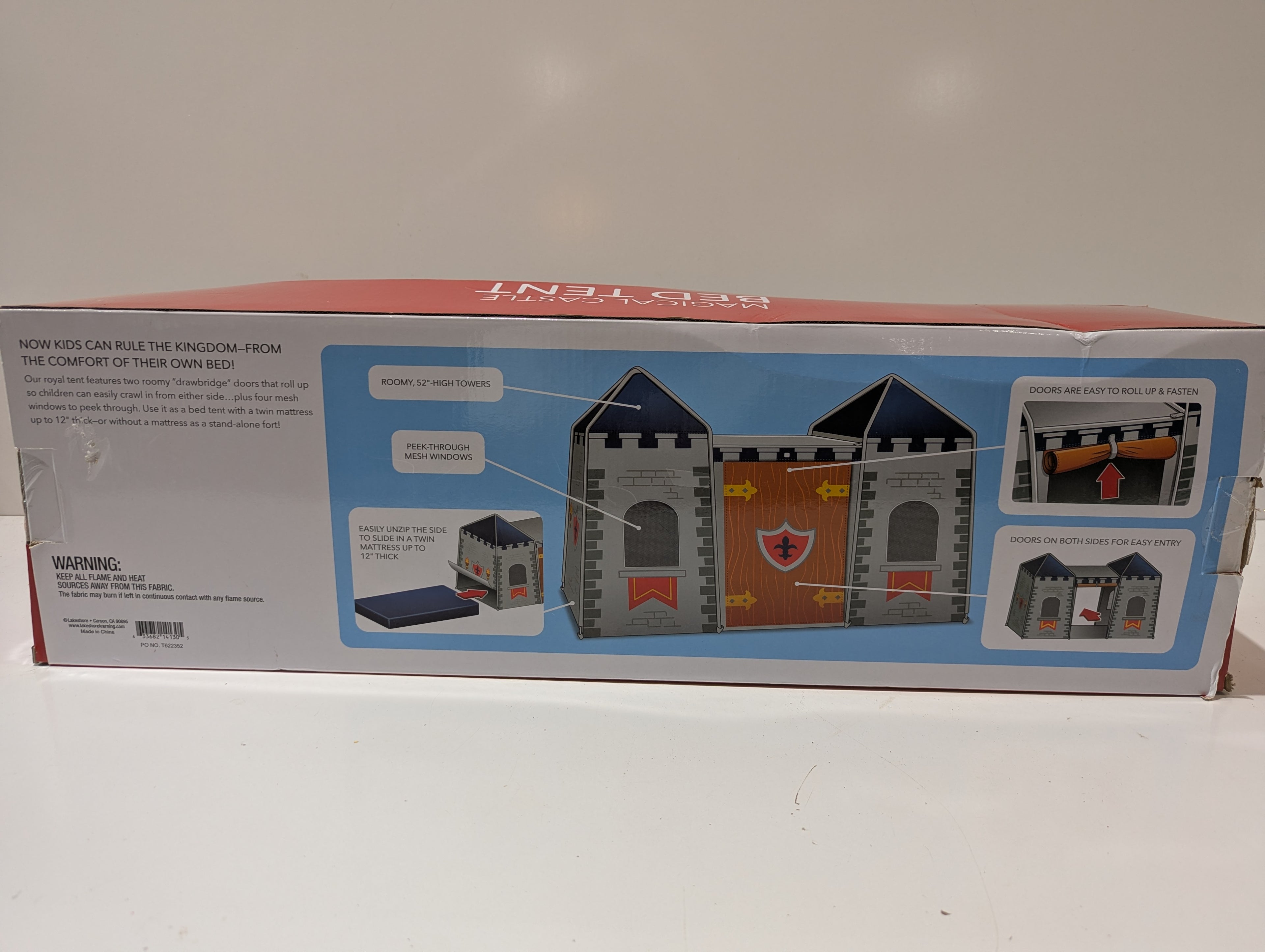 Lakeshore Learn & Play Magical Castle Bed Tent Twin Mattress Play Tent EE134