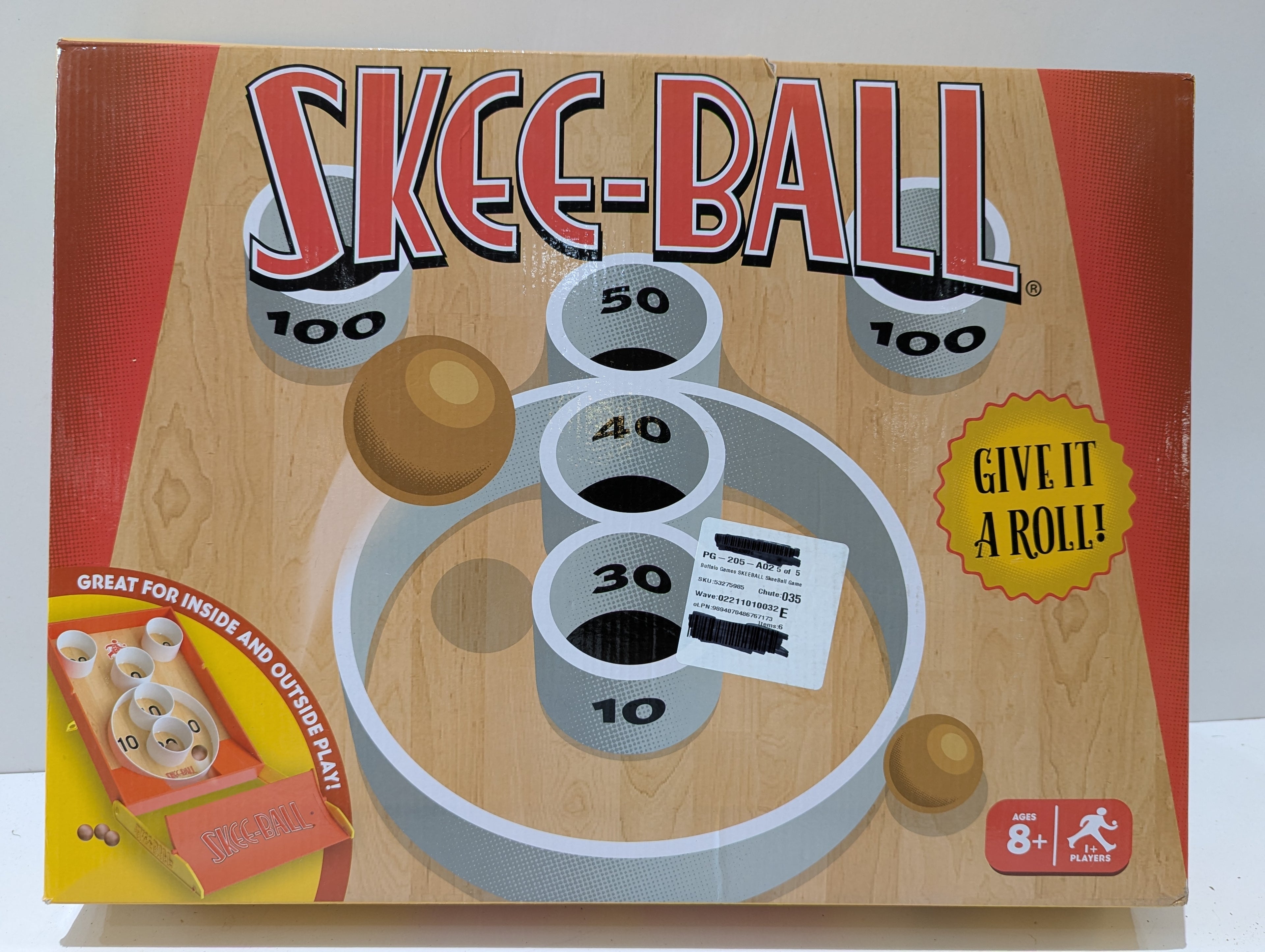 Buffalo Games Skee-Ball Tabletop Arcade Game Wooden Balls Family Party Ages 8+
