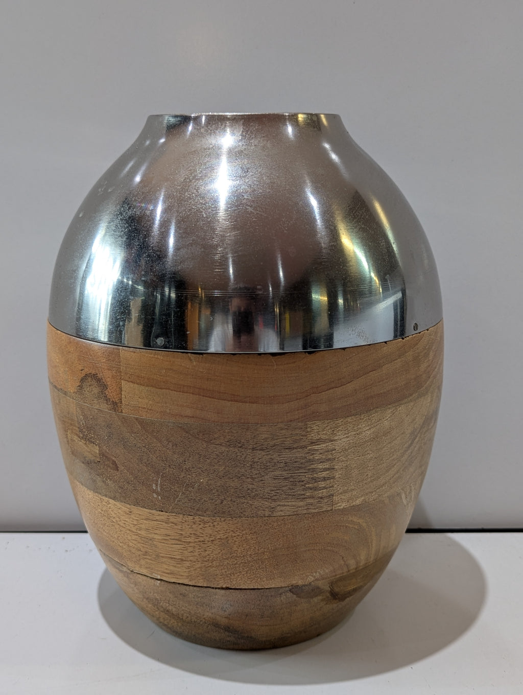 Threshold Wood And Silver Decorative Vase Modern Rustic Accent Decor Target India