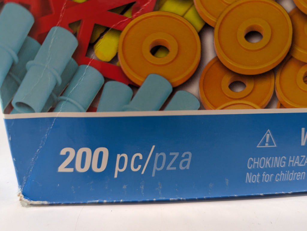 TinkerToy 200 Piece Building Set Made In USA K'NEX Hasbro 30 Model Construction Kit
