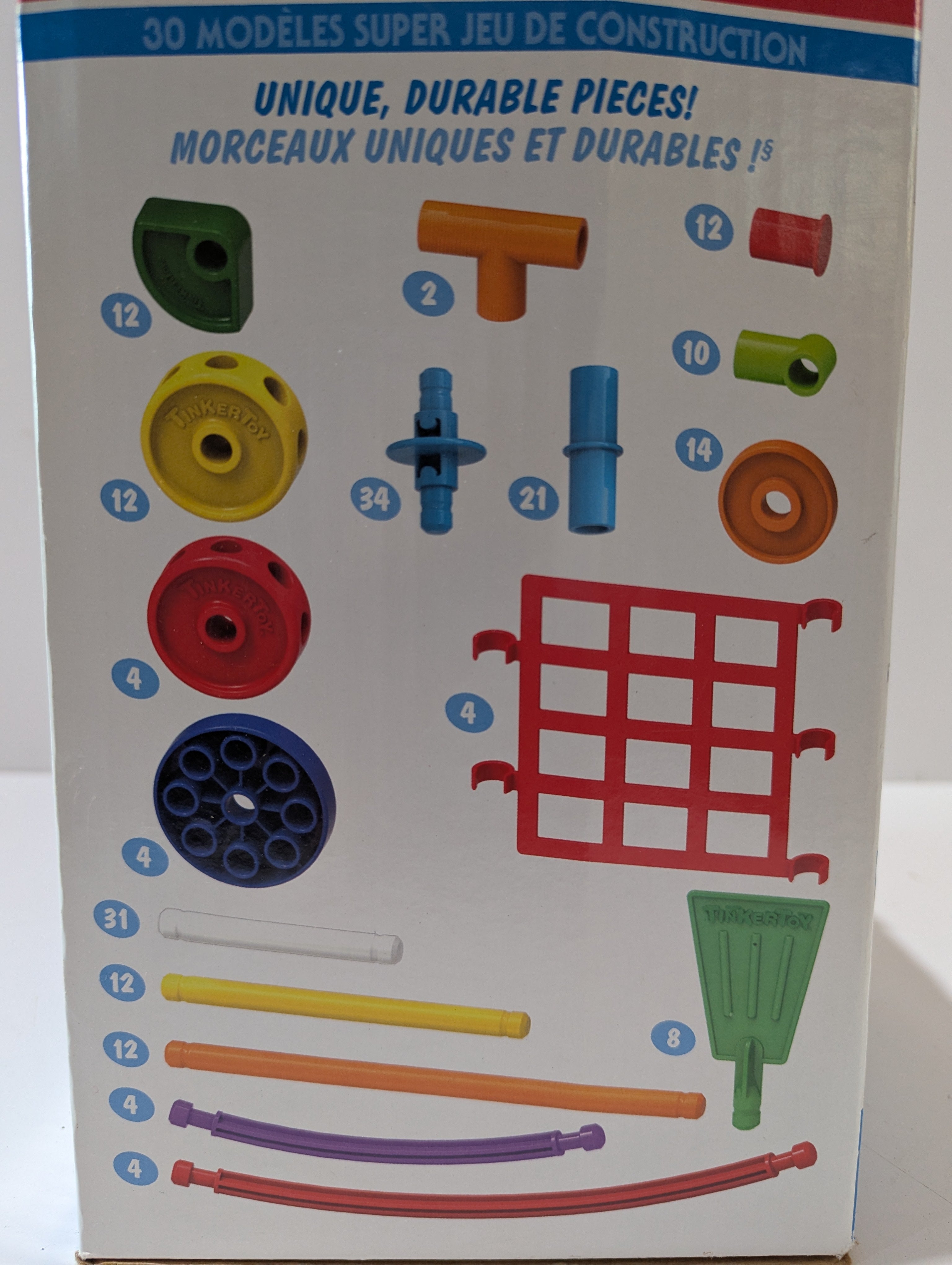 TinkerToy 200 Piece Building Set Made In USA K'NEX Hasbro 30 Model Construction Kit