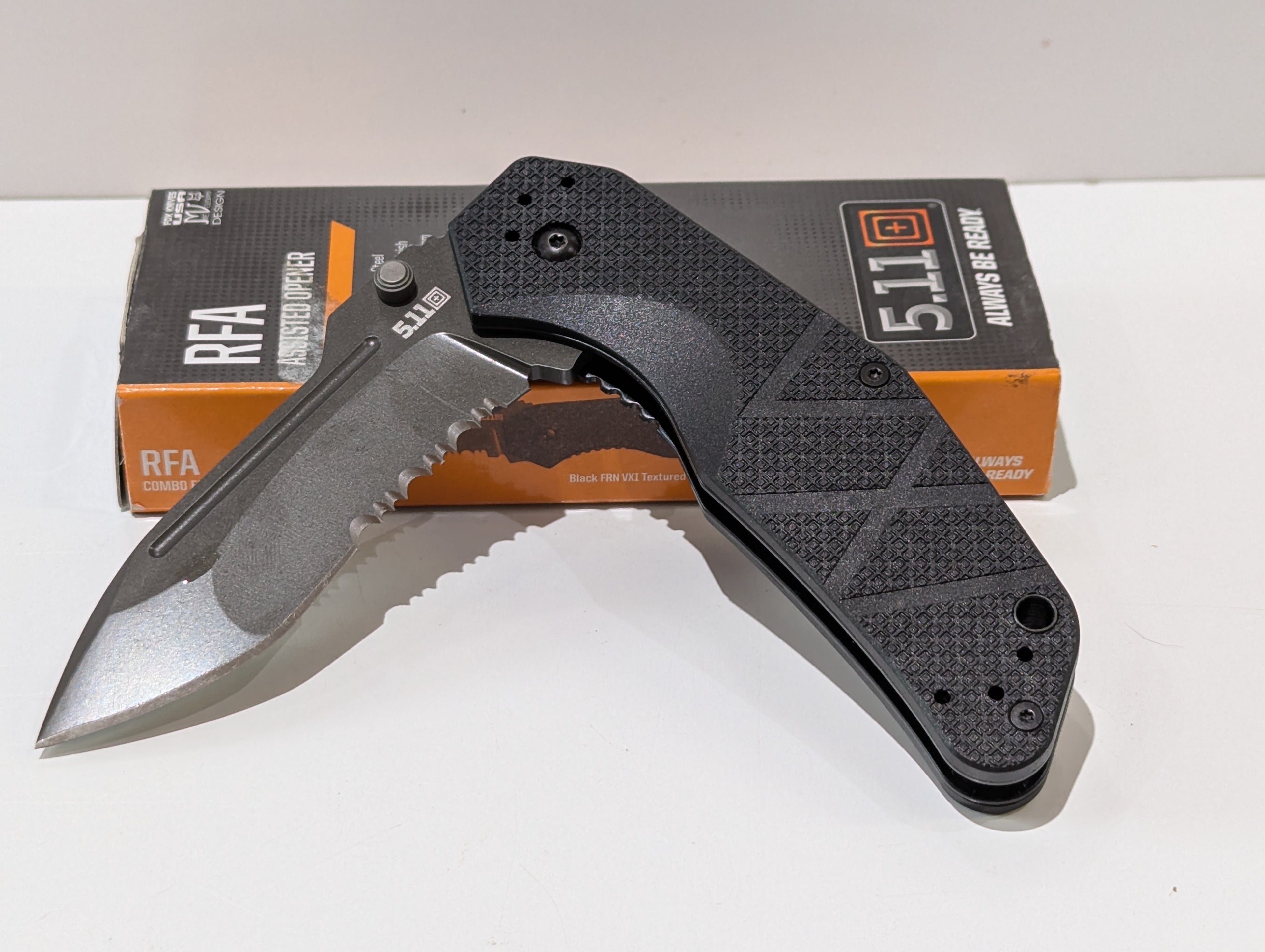 5.11 Tactical RFA Assisted Opener 51093 CPM S30V Combo Edge Folding Knife Boxed