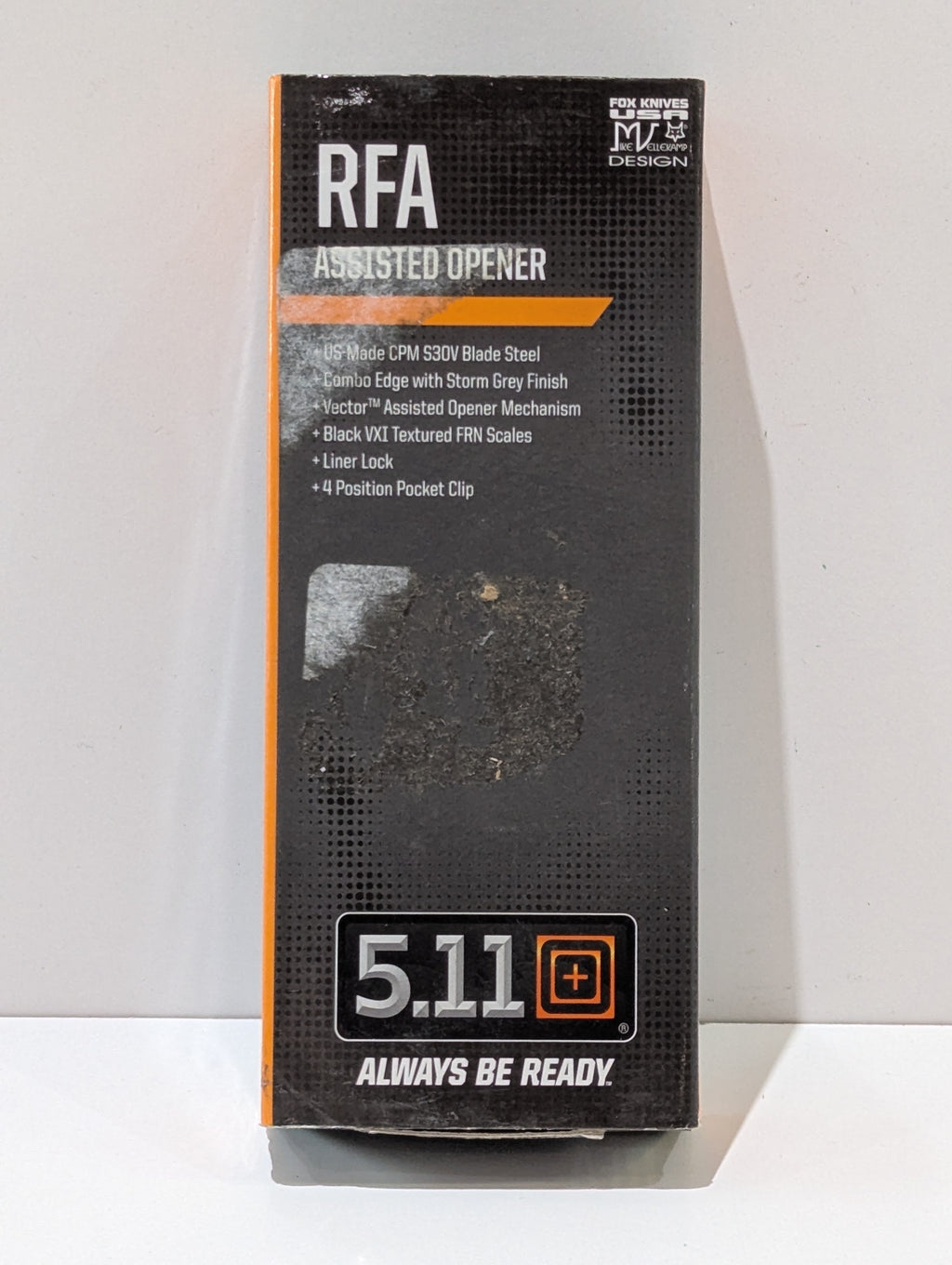 5.11 Tactical RFA Assisted Opener 51093 CPM S30V Combo Edge Folding Knife Boxed