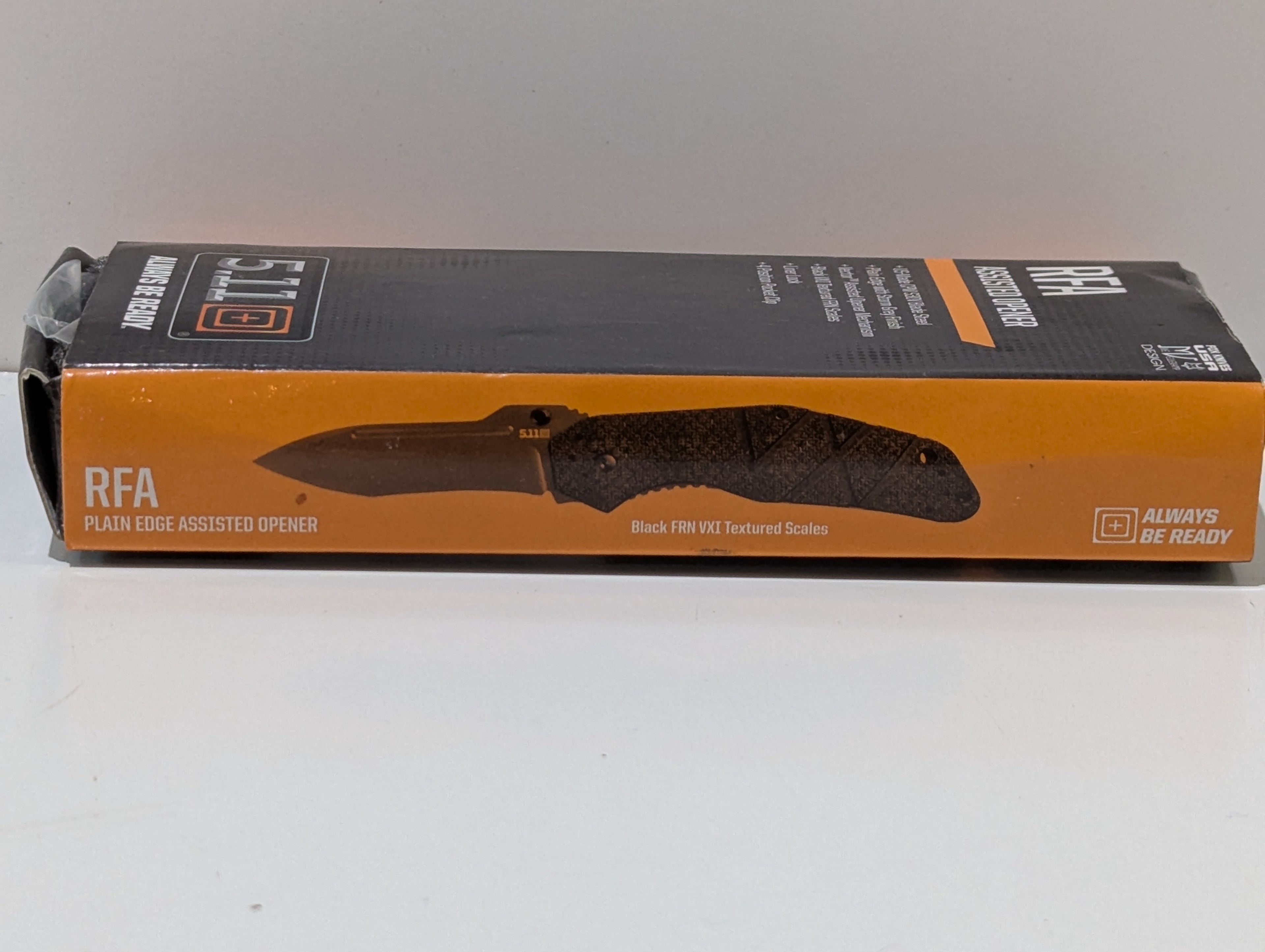 5.11 Tactical RFA Plain Edge Assisted Opener 51094 CPM S30V Folding Knife Boxed