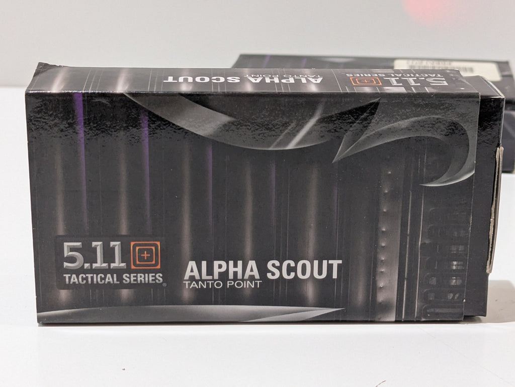 5.11 Tactical Alpha Scout Tanto Point Folding Knife Black Tactical Series Boxed
