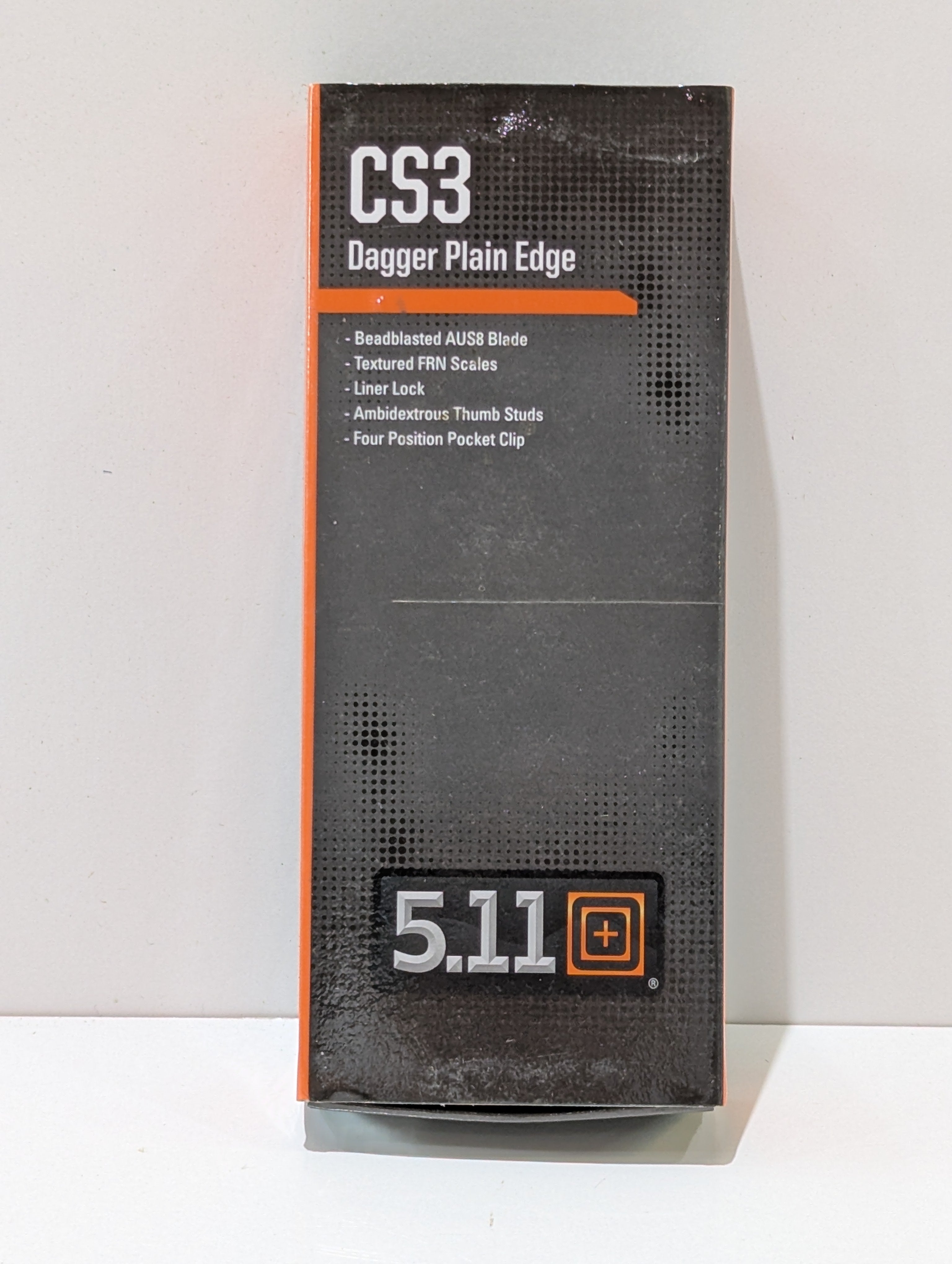 5.11 Tactical CS3 Dagger Plain Edge Folding Knife AUS8 Blade FRN Handle Boxed