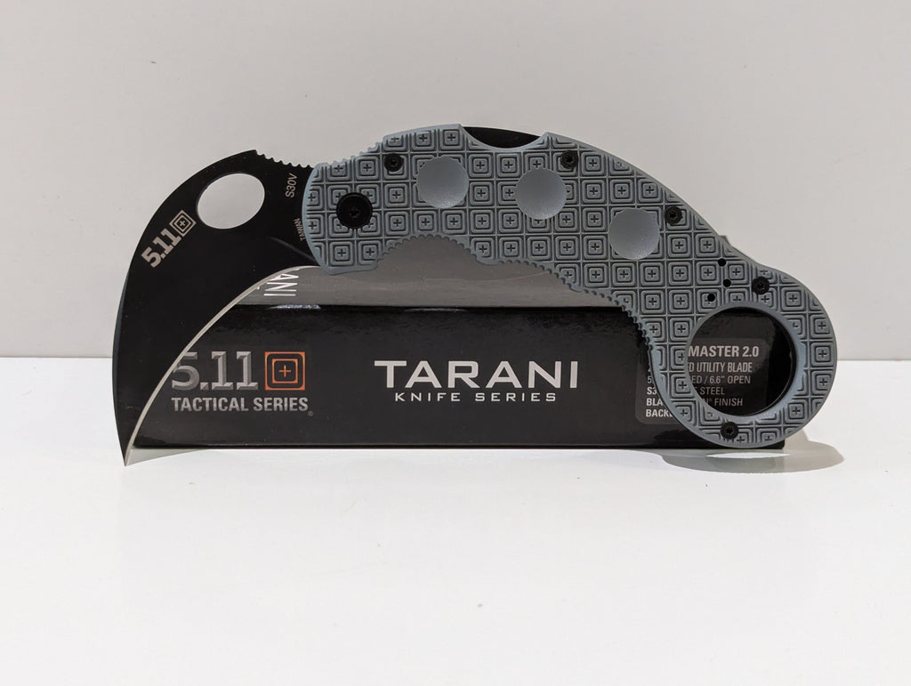 5.11 Tactical Tarani C.U.B. Master 2.0 Folding Karambit Knife S30V Gray G10 Boxed