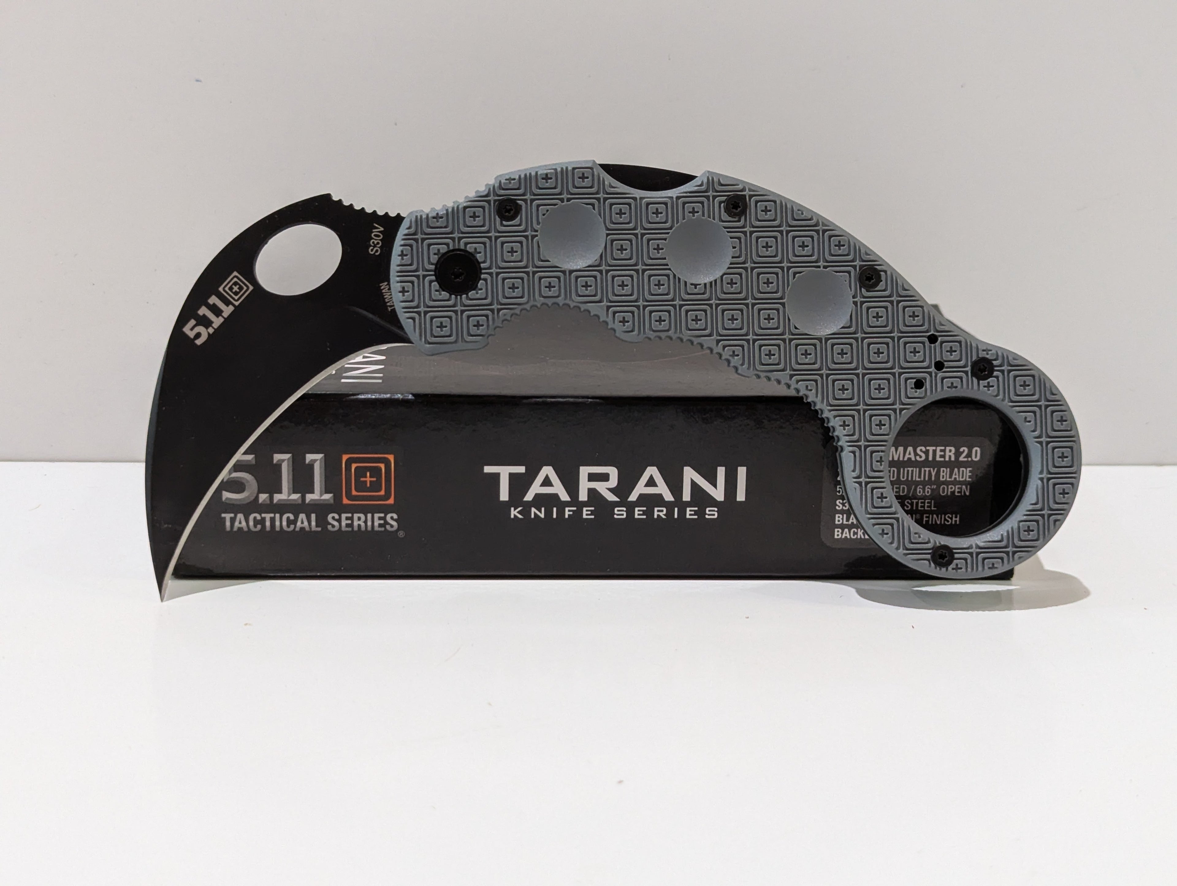 5.11 Tactical Tarani C.U.B. Master 2.0 Folding Karambit Knife S30V Gray G10 Boxed