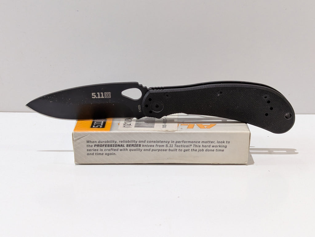 5.11 Tactical Alpha Scout Spear Point Folding Knife Model 51025 G-10 Handle Boxed
