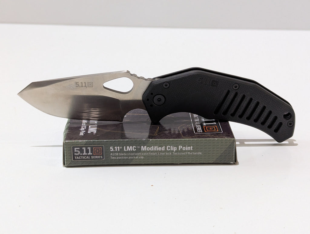 5.11 Tactical LMC Modified Clip Point Folding Knife Satin AUS8 Blade Boxed EDC