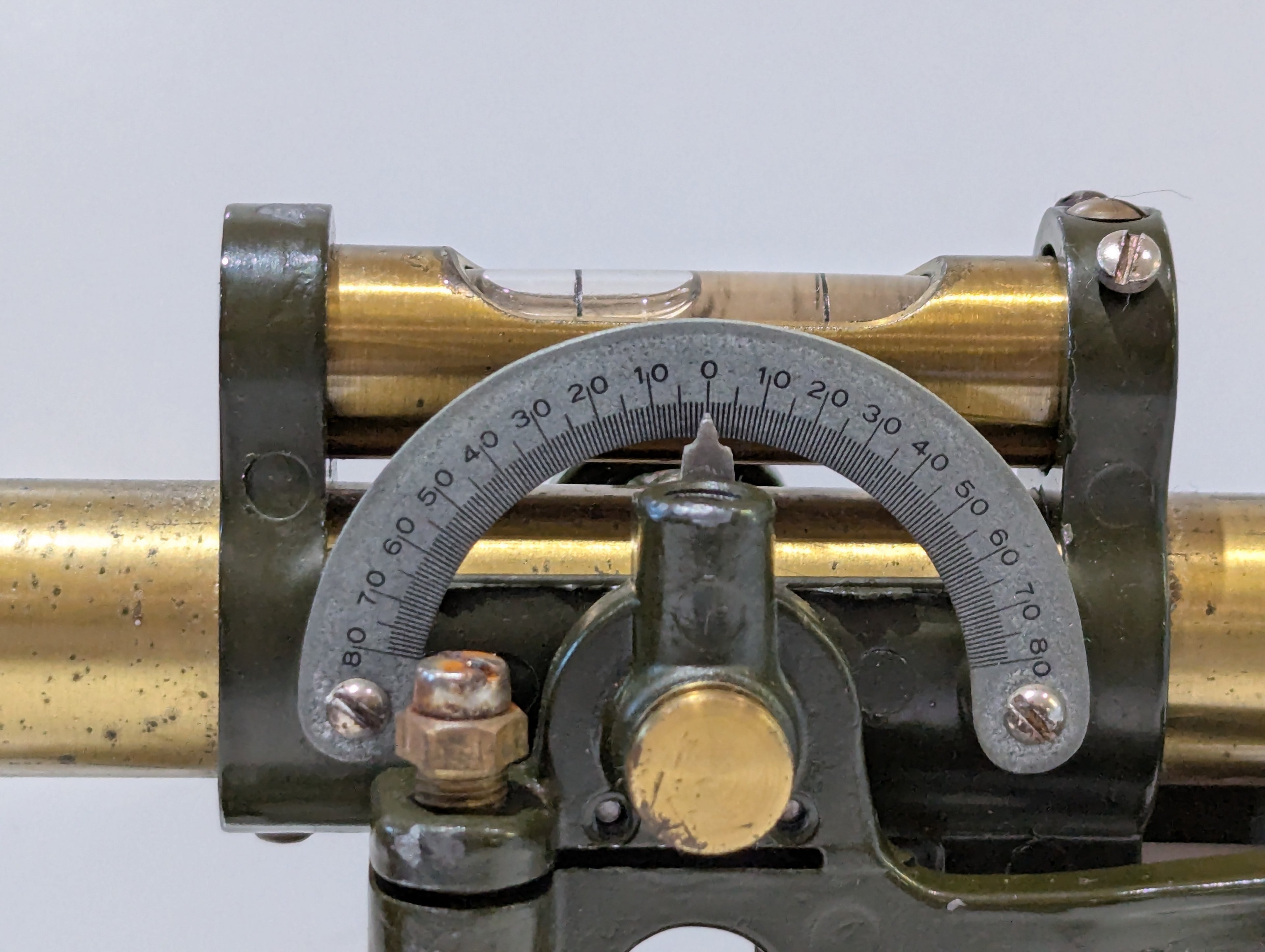 Vintage Craftsman Tools Surveyor Transit Level Brass Scope With Wood Case USA