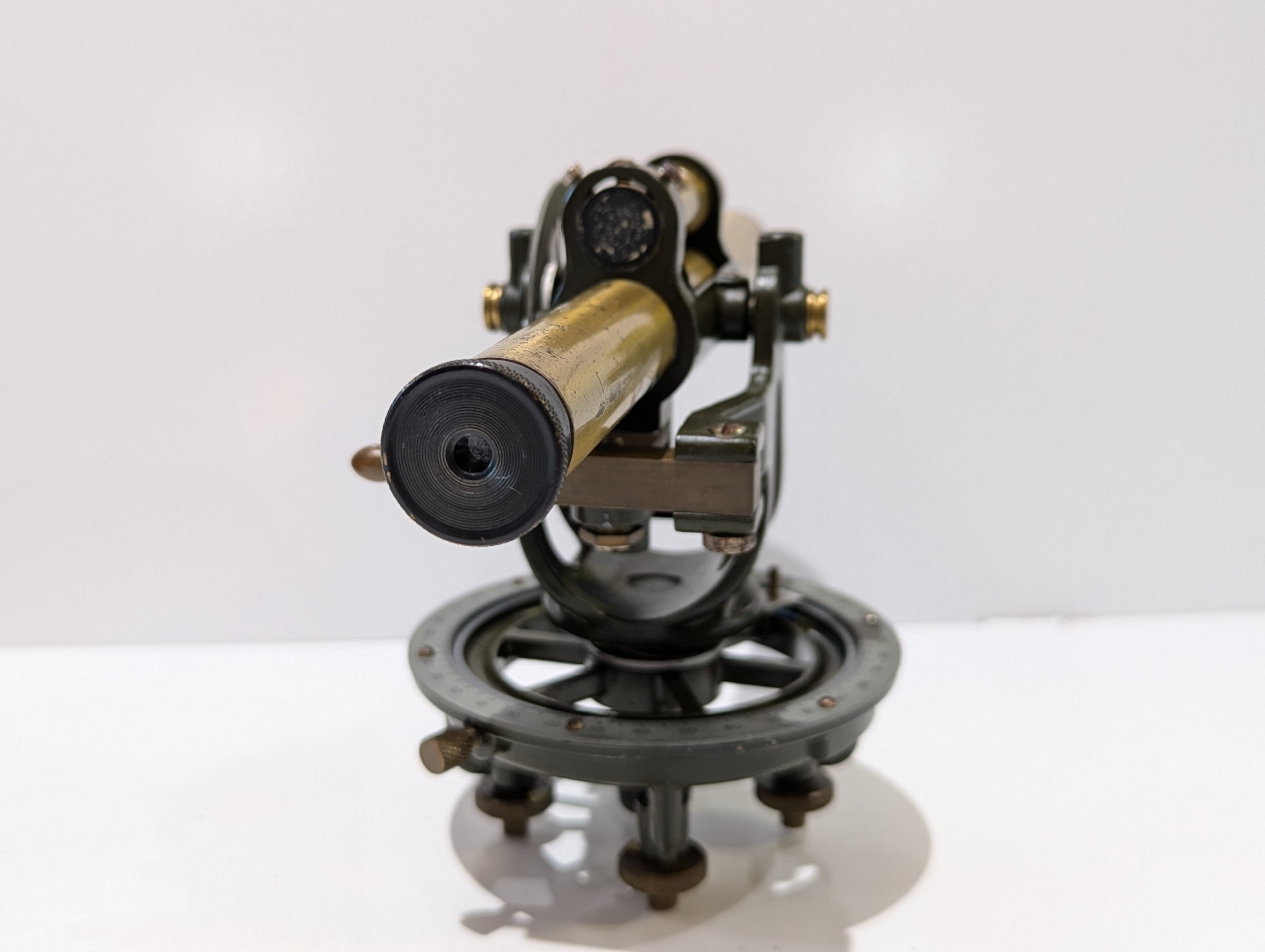 Vintage Craftsman Tools Surveyor Transit Level Brass Scope With Wood Case USA