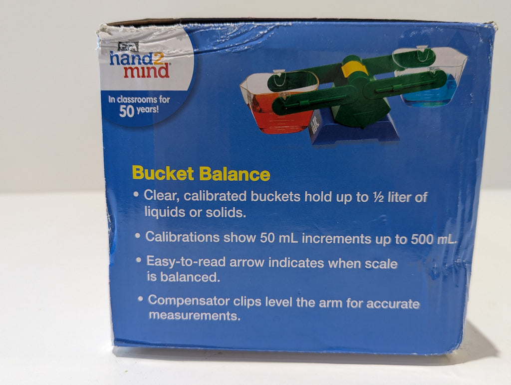ETA Hand2Mind Bucket Balance Science Classroom Measuring Scale 500mL Educational Toy