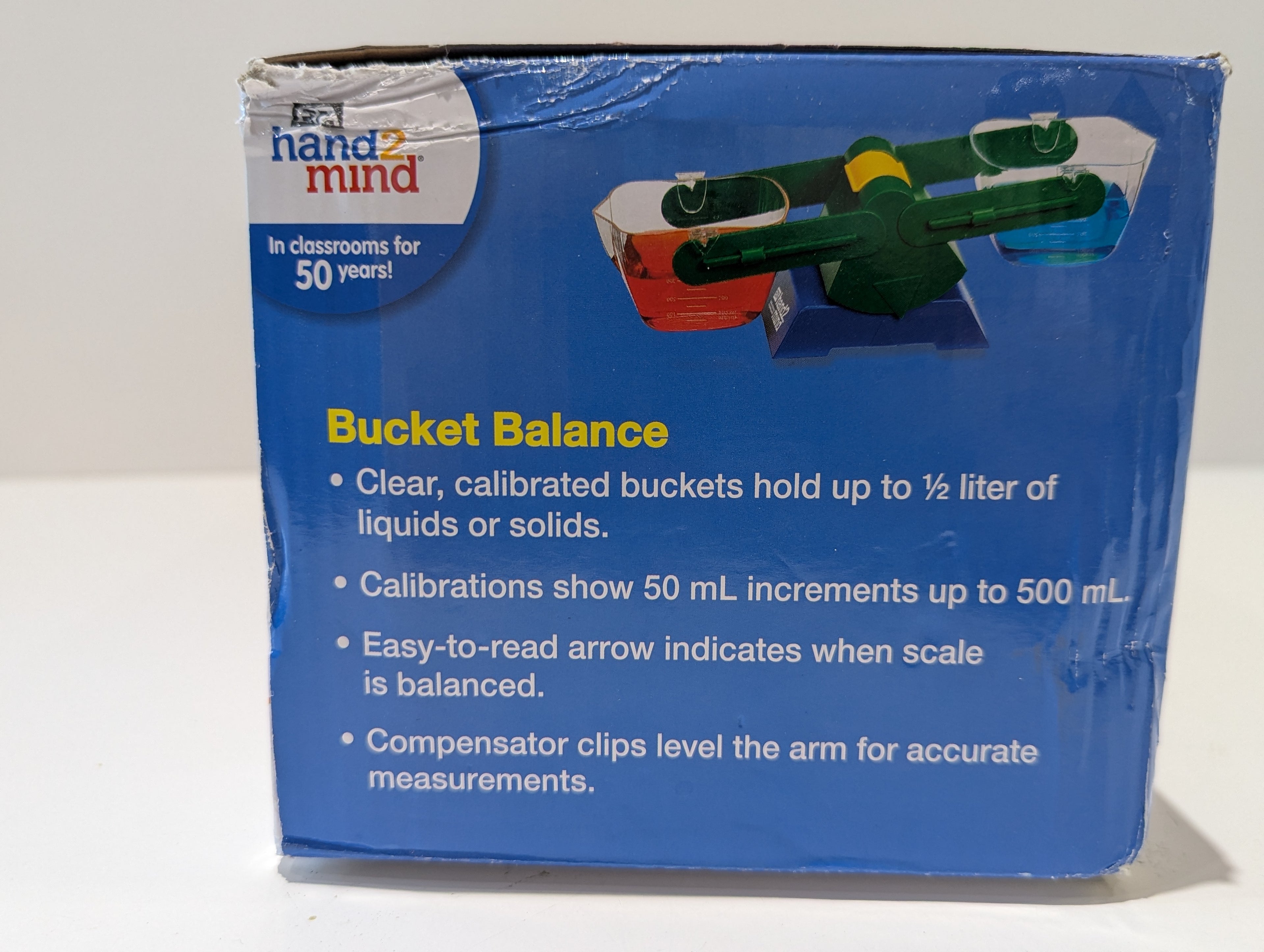 ETA Hand2Mind Bucket Balance Science Classroom Measuring Scale 500mL Educational Toy