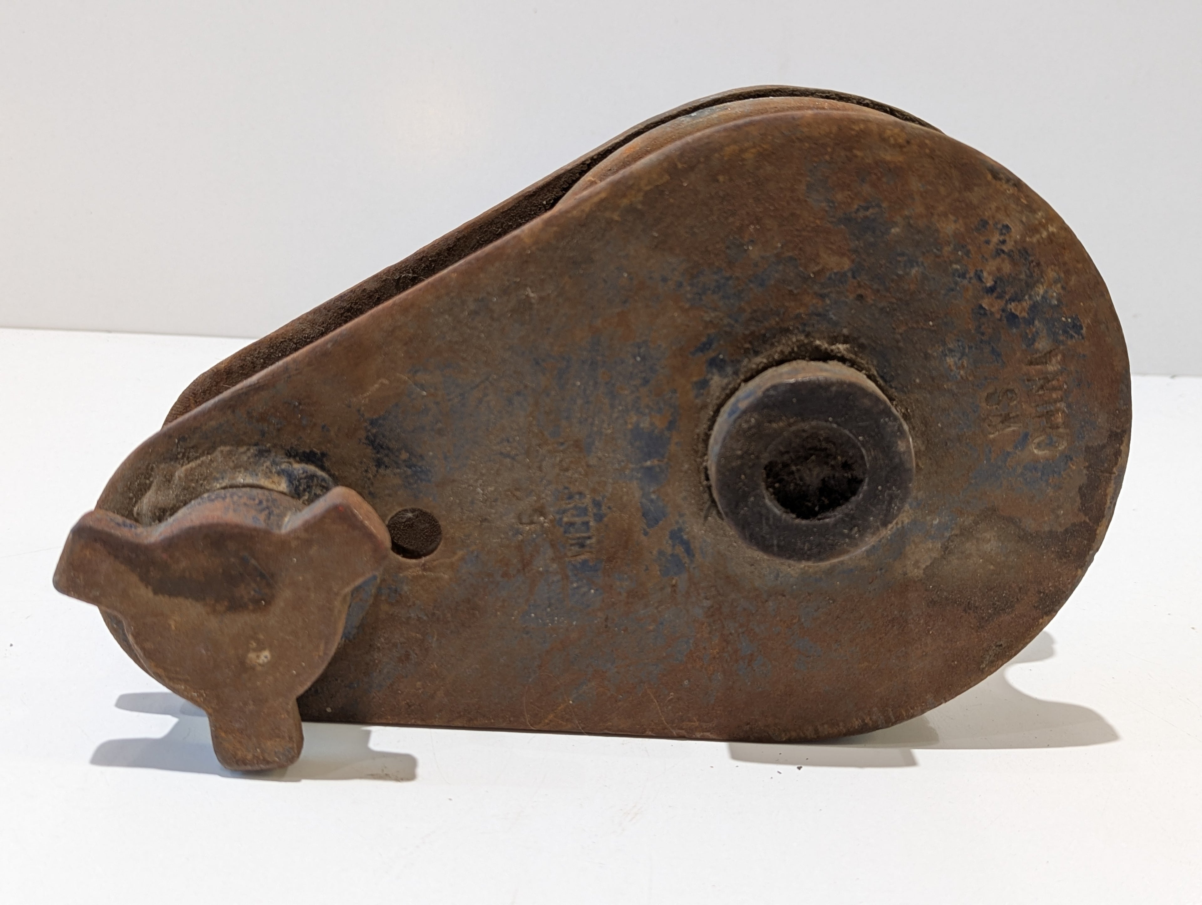 Vintage McKissick 5 Inch Steel Snatch Block Pulley Rigging Logging Towing Sheave