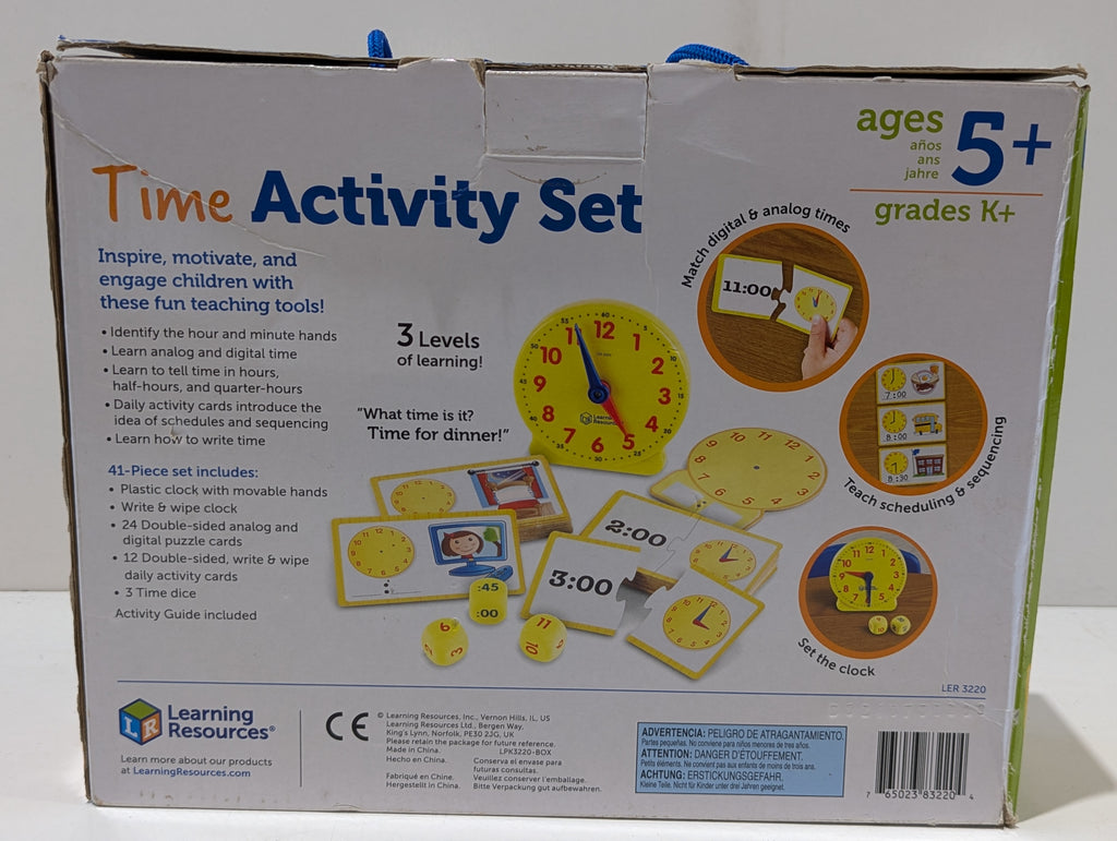 Learning Resources LER3220 Time Activity Set 41 Piece Educational Teaching Toy