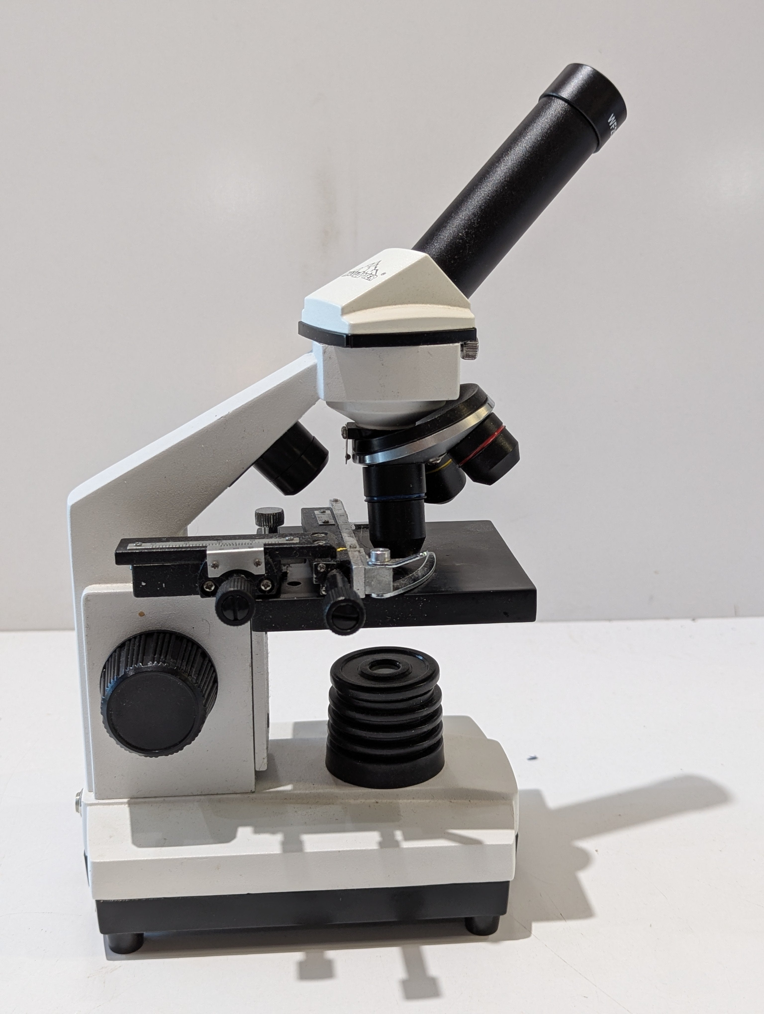 Maxlapter Monocular Compound Microscope Mechanical Stage 4X 10X 40X Lab Scope