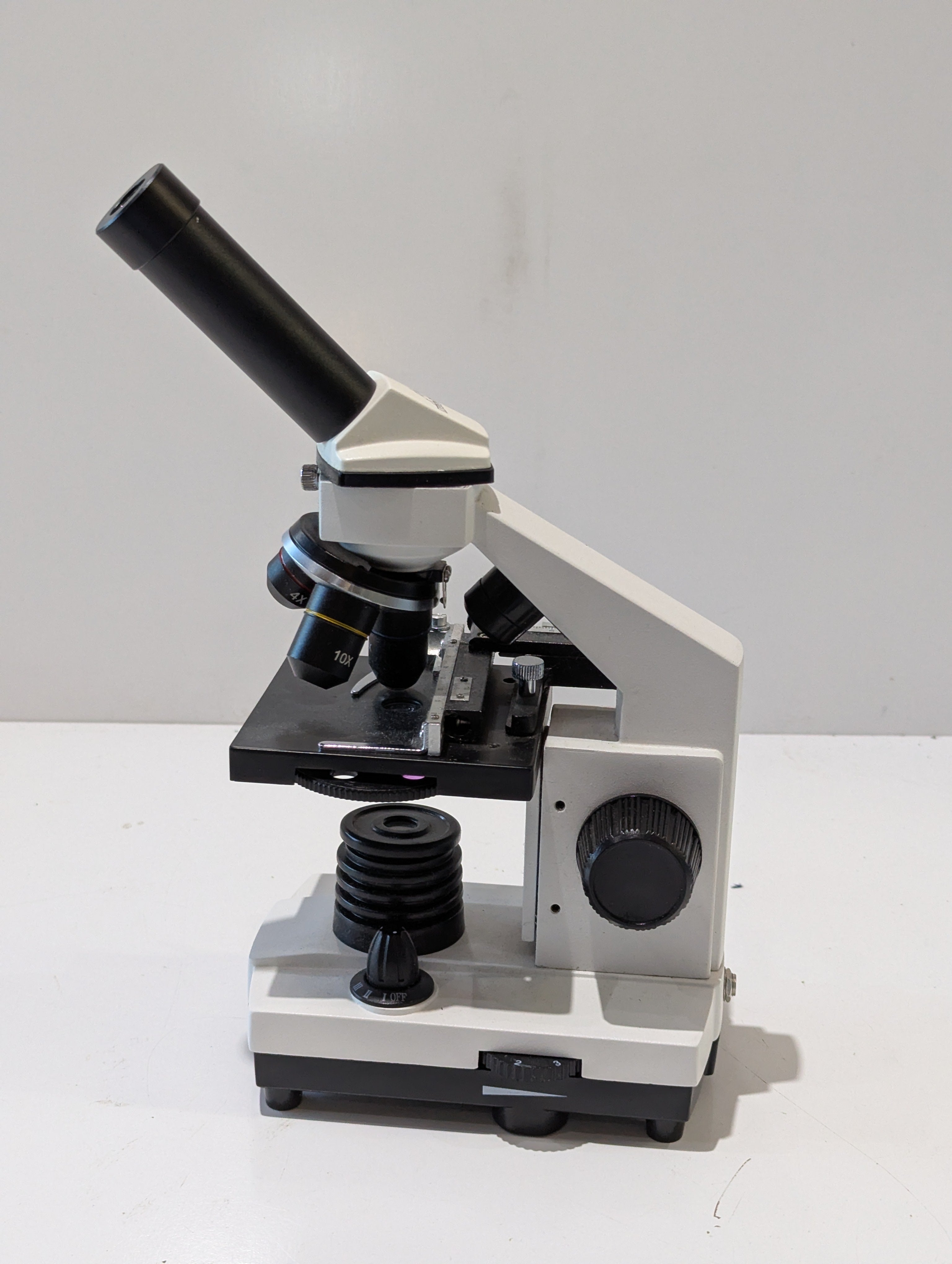 Maxlapter Monocular Compound Microscope Mechanical Stage 4X 10X 40X Lab Scope