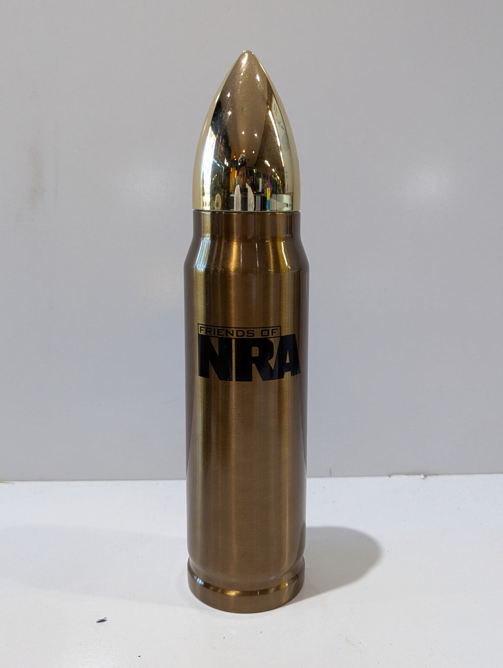 Friends Of NRA Bullet Shaped Stainless Steel Vacuum Insulated Travel Thermos Flask