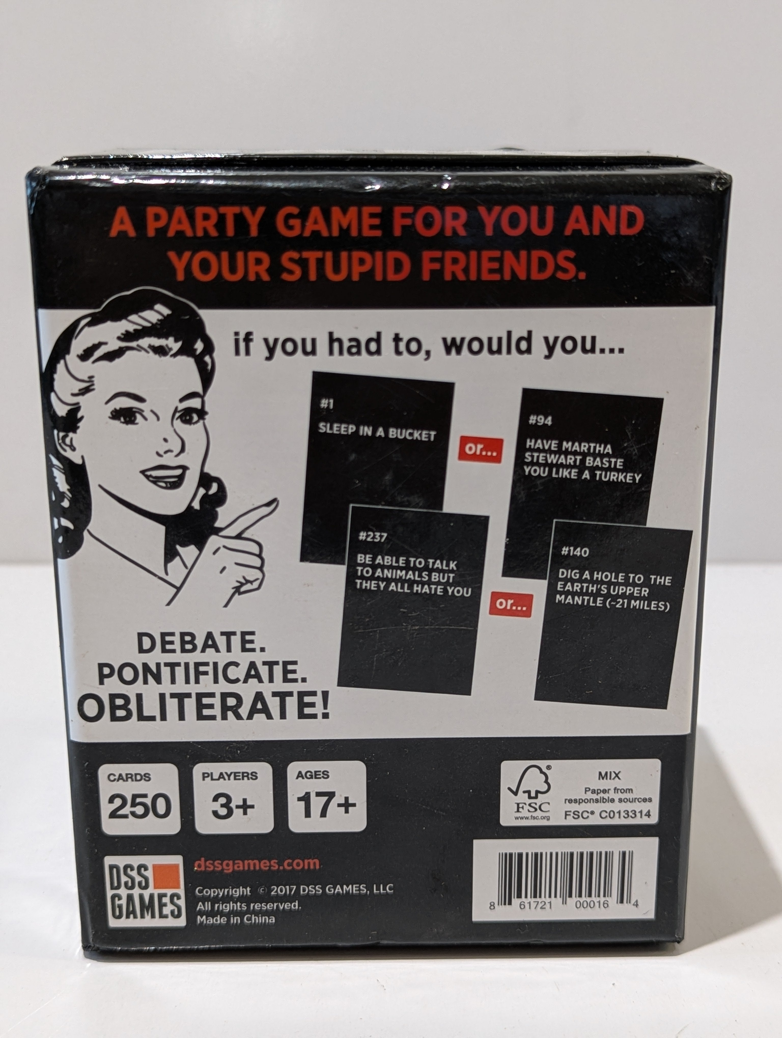 If You Had To... Party Card Game DSS Games 250 Cards Adult Conversation Game Ages 17+