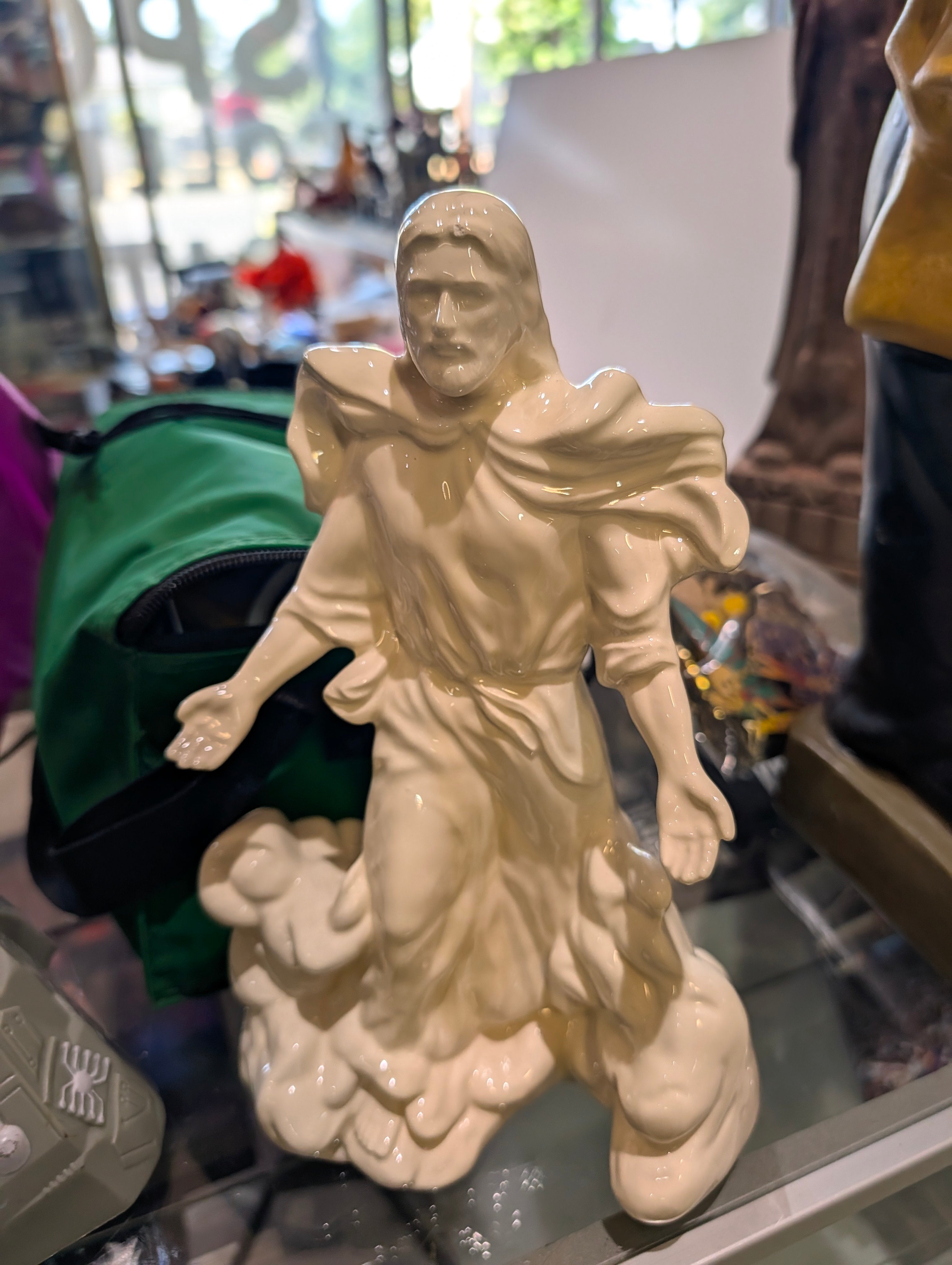 Vintage White Porcelain Jesus Christ Figurine Religious Christian Statue Decor