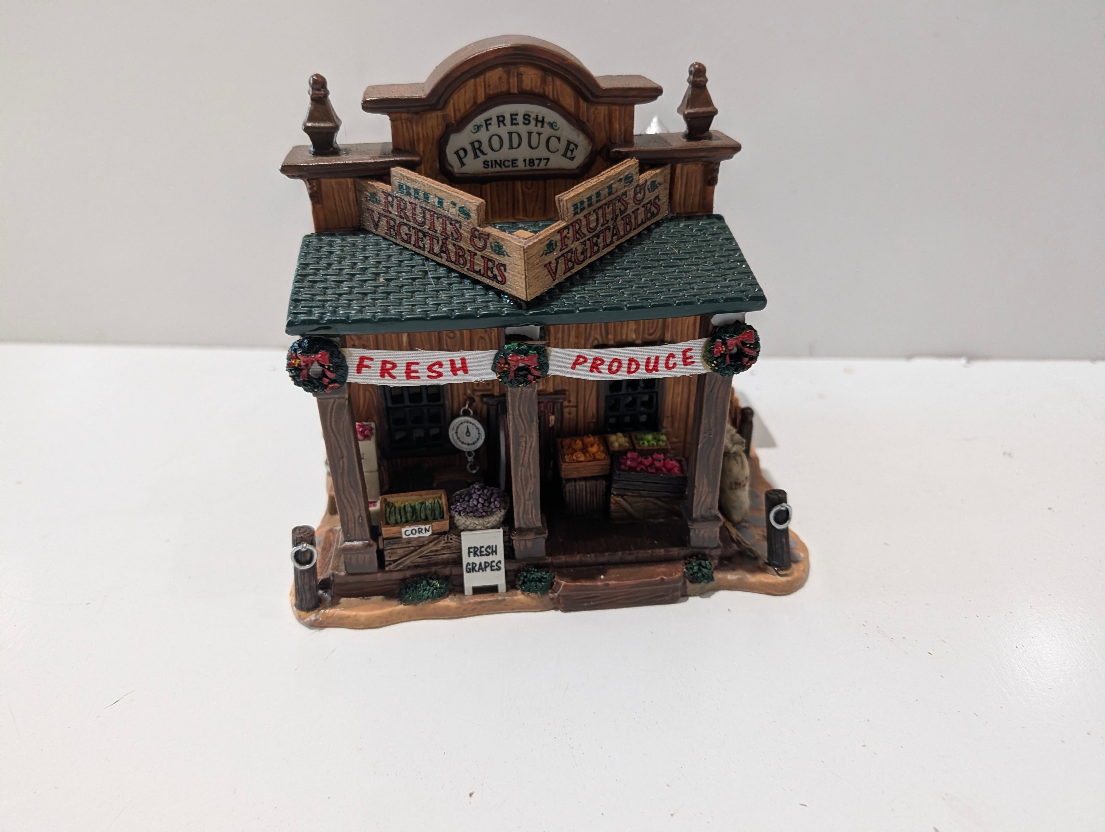 Department 56 Fresh Produce Market Christmas In The City Village Building Figurine