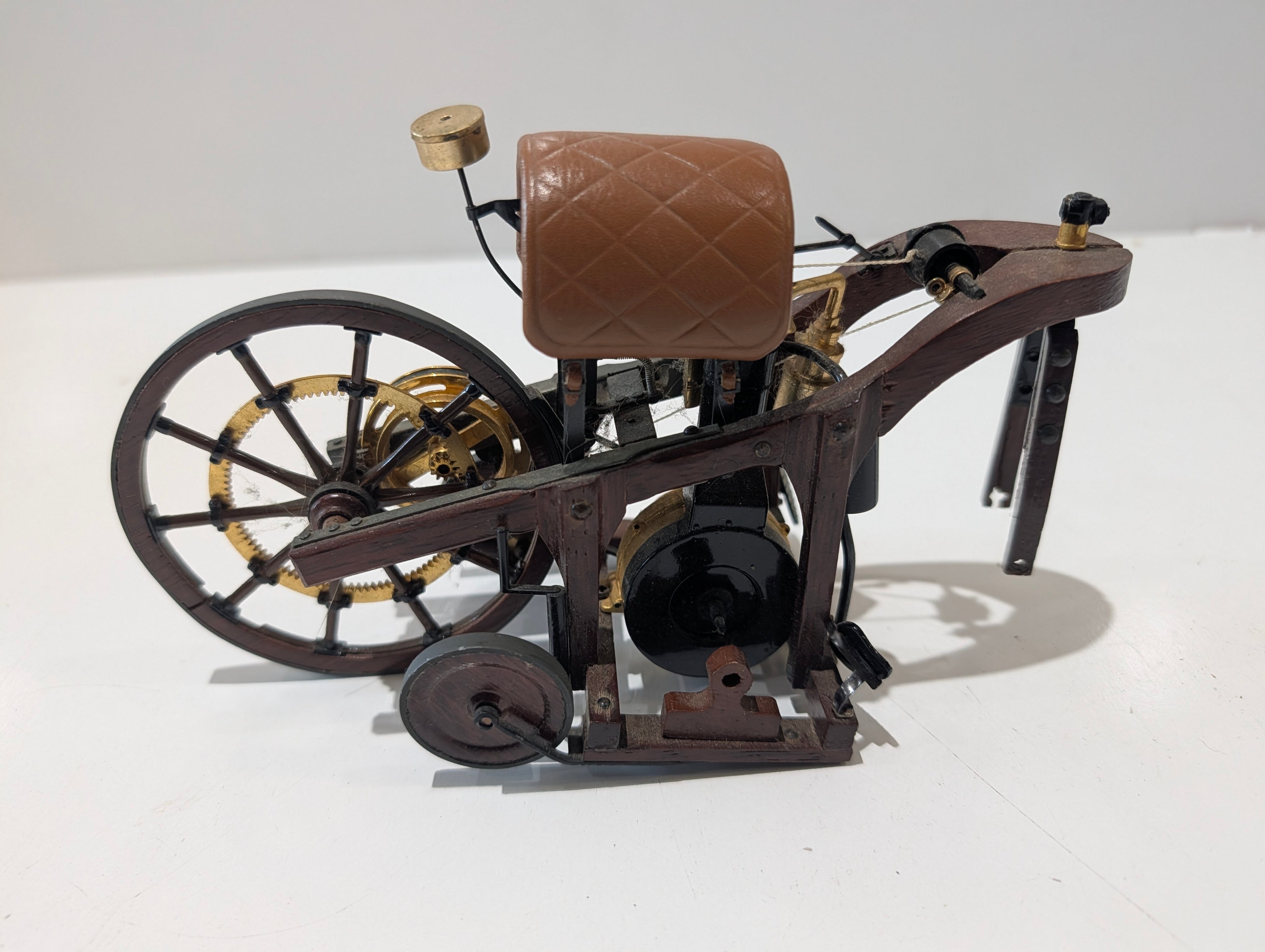 Vintage Handmade Miniature Steam Engine Tractor Model Mechanical Farm Display Piece