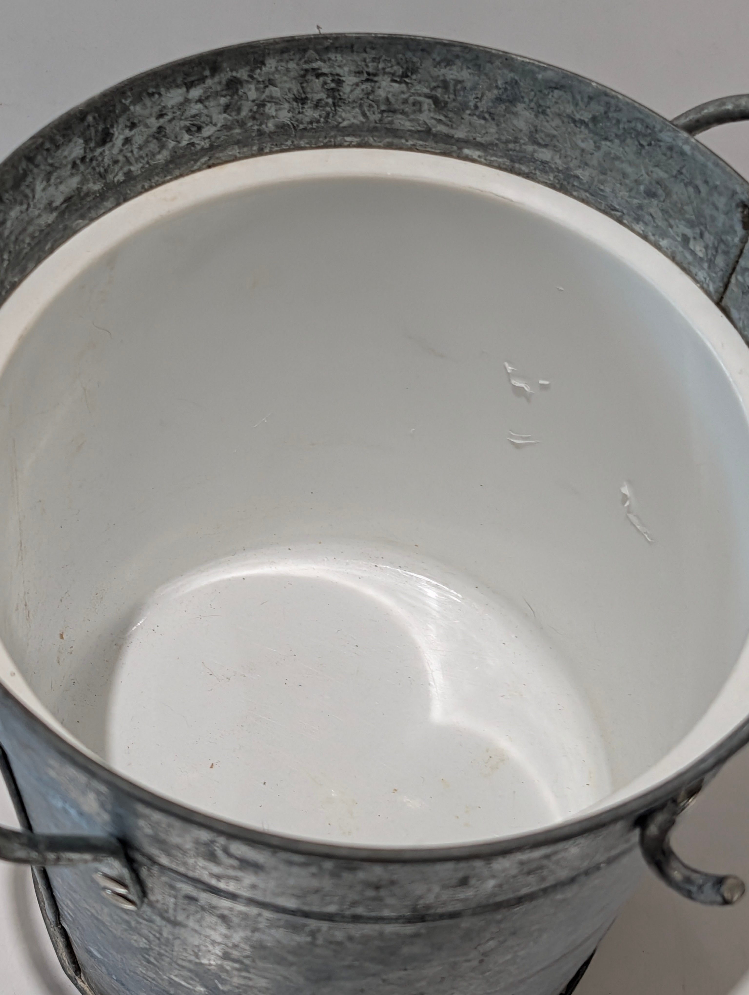 Vintage Galvanized Metal Ice Bucket Insulated Beverage Cooler With Lid Farmhouse Decor
