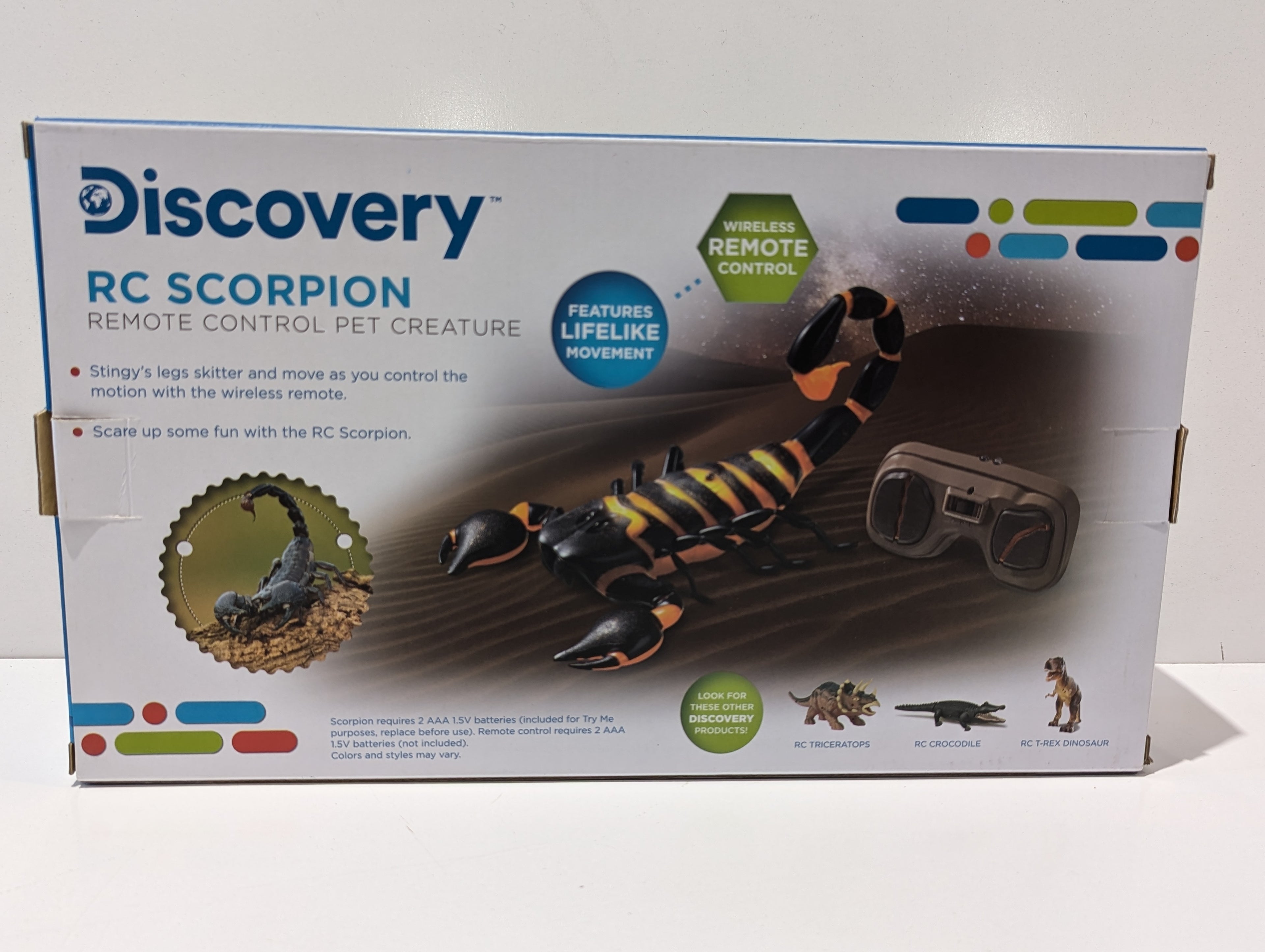 Discovery RC Scorpion Remote Control Pet Creature LED Light Wireless Toy Ages 6+