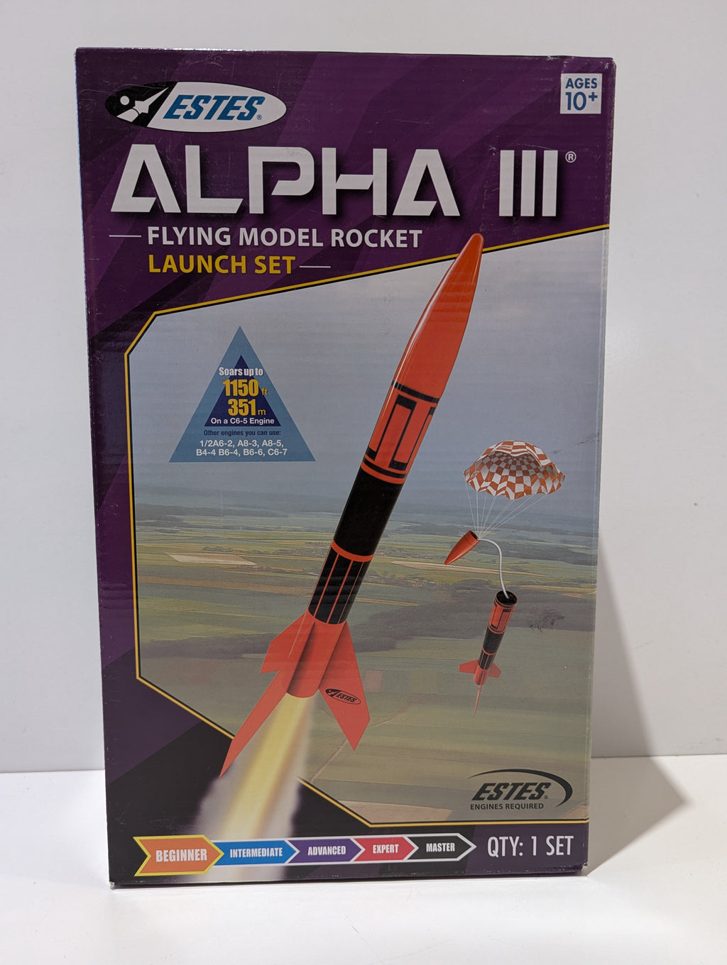 Estes Alpha III Flying Model Rocket Launch Set Beginner Kit Ages 10+ New Box